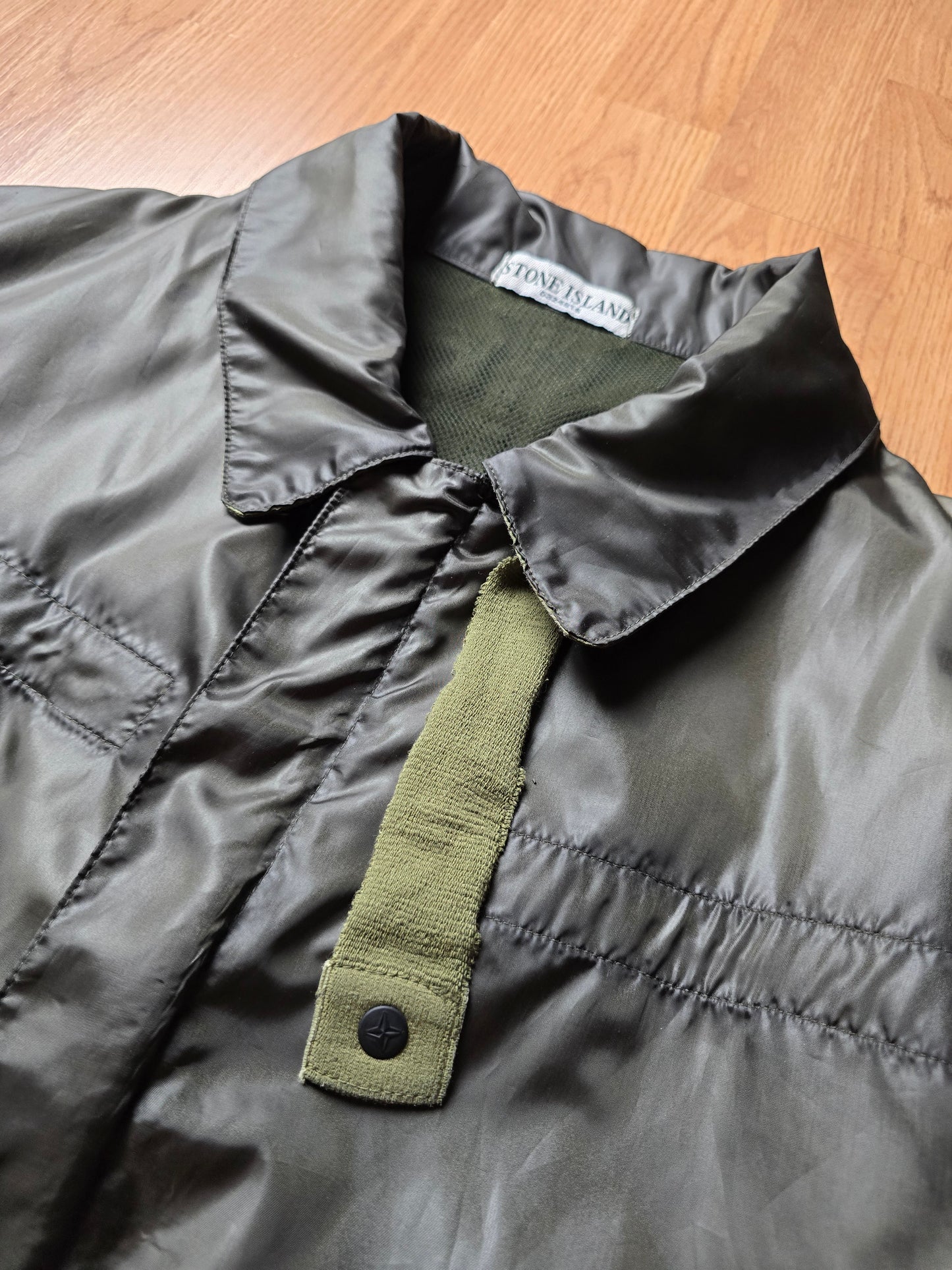 90s Stone Island Green Edge Flight Jacket (XL)