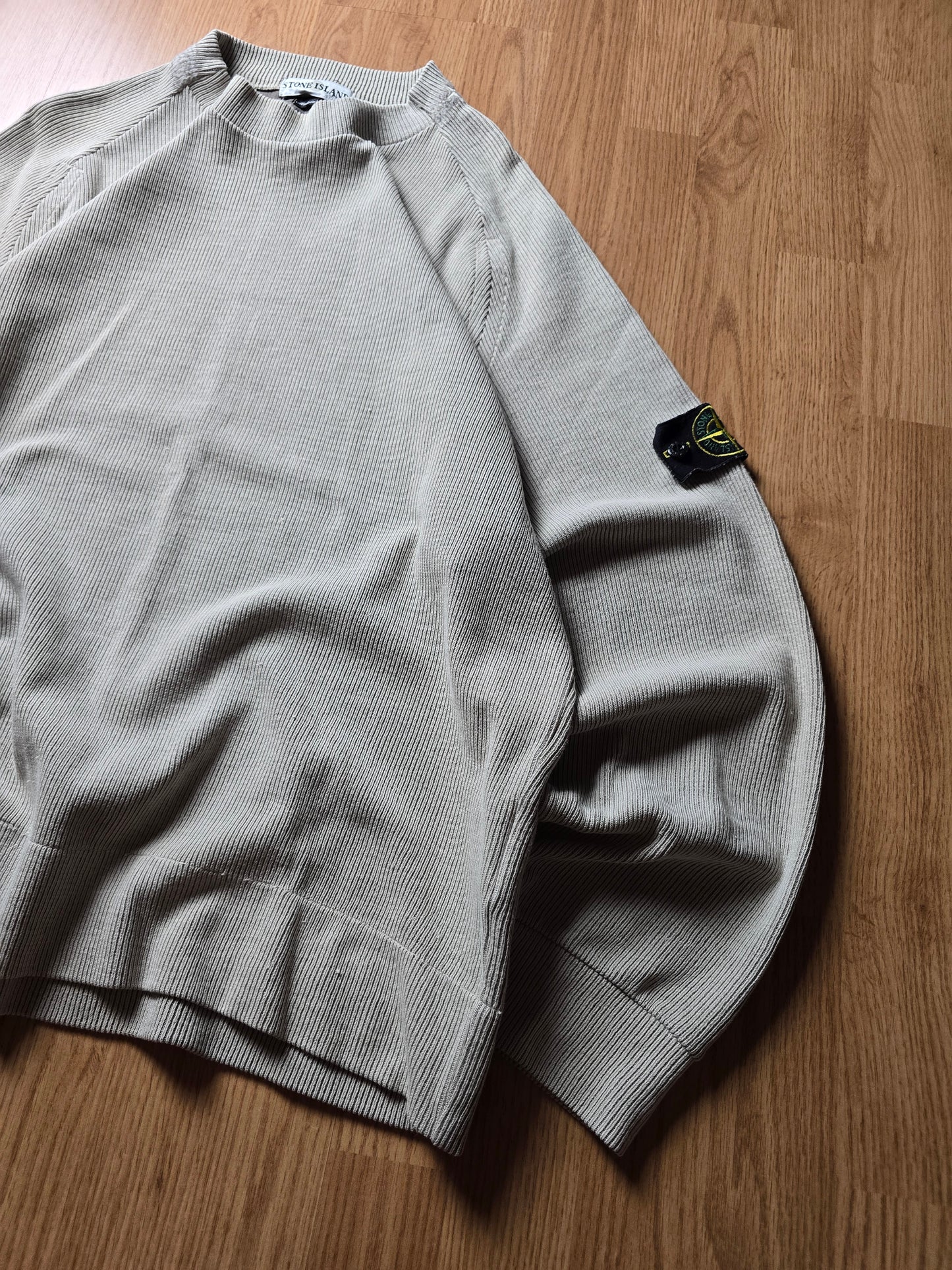 Vintage Stone Island 2001 Ribbed Cotton Sweater (XL)