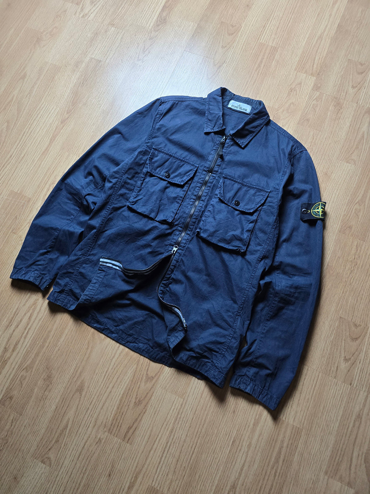 Stone Island Garment Dyed Zip Overshirt (S)