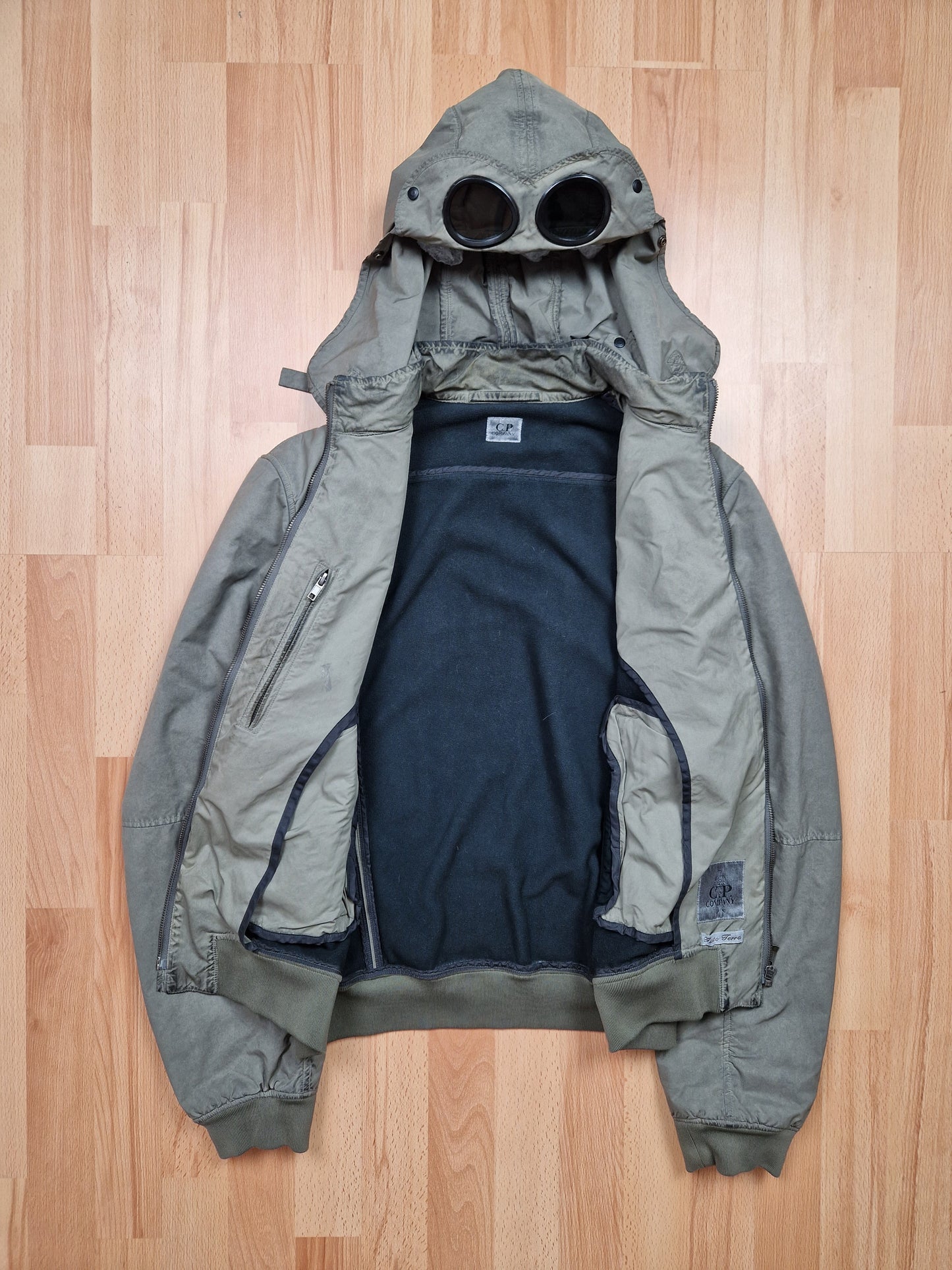 C.P. Company Tinto Terra Fleece Lined Goggle Jacket (M)