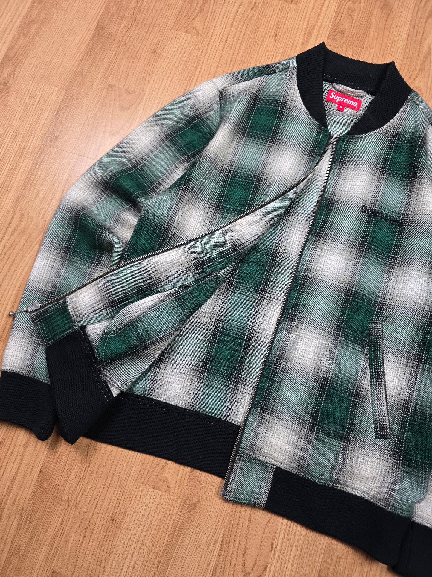 Supreme Shadow Plaid Bomber Jacket (M)