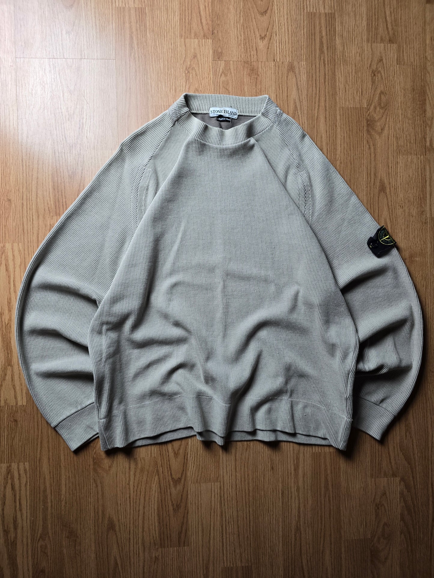 Vintage Stone Island 2001 Ribbed Cotton Sweater (XL)