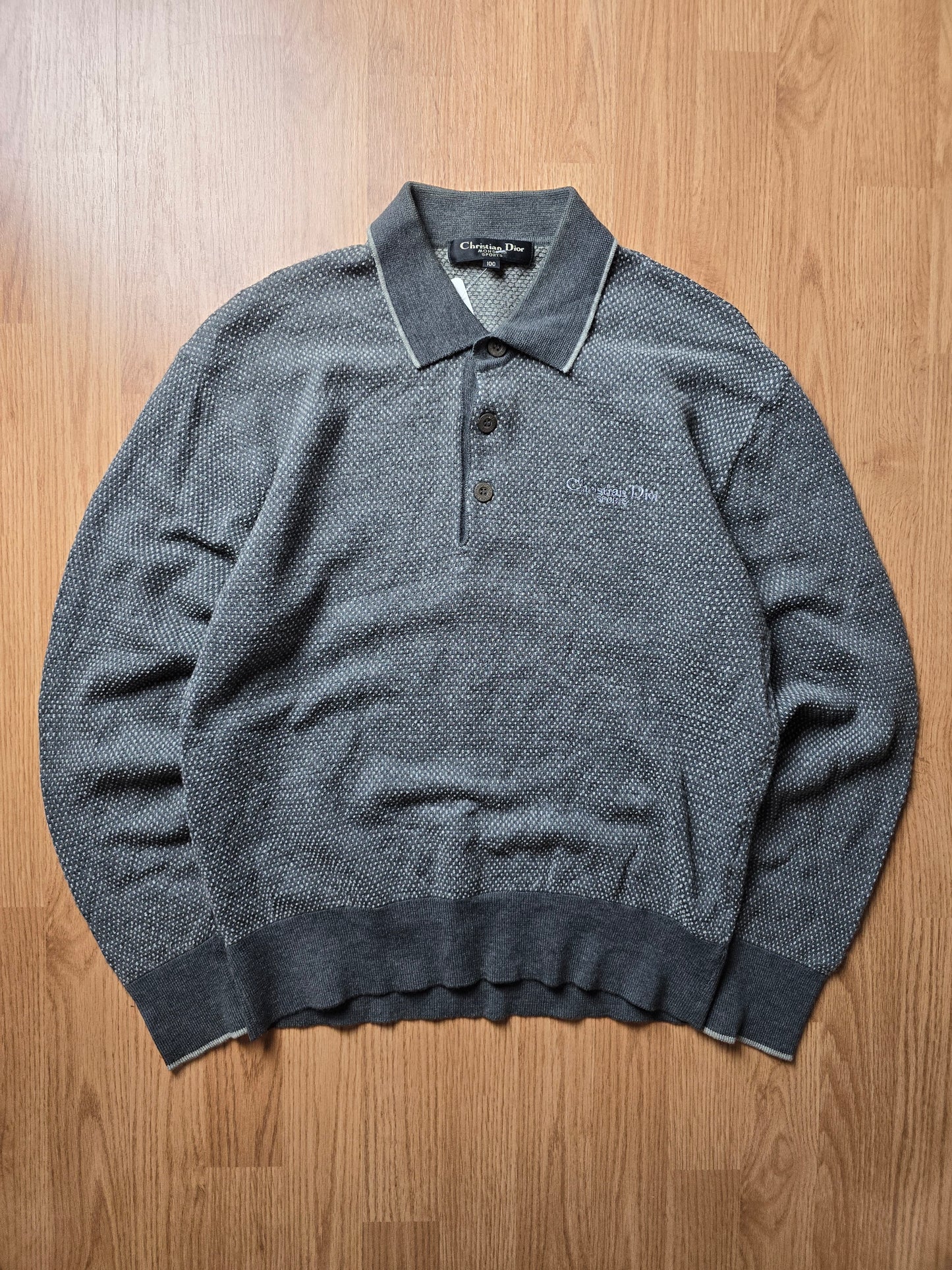 Vintage Christian Dior LS Knit Polo (S/M)