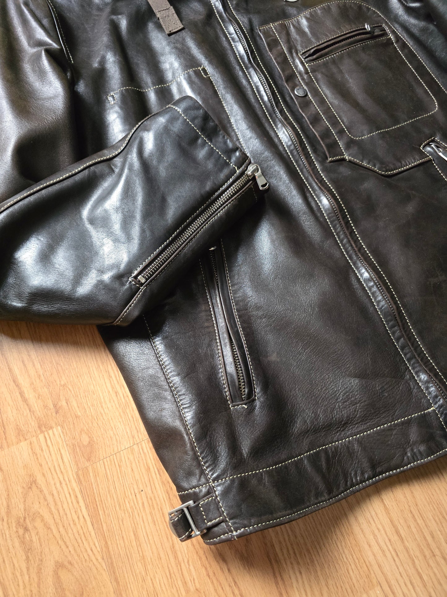 RARE C.P. Company Leather Goggle Jacket (M)