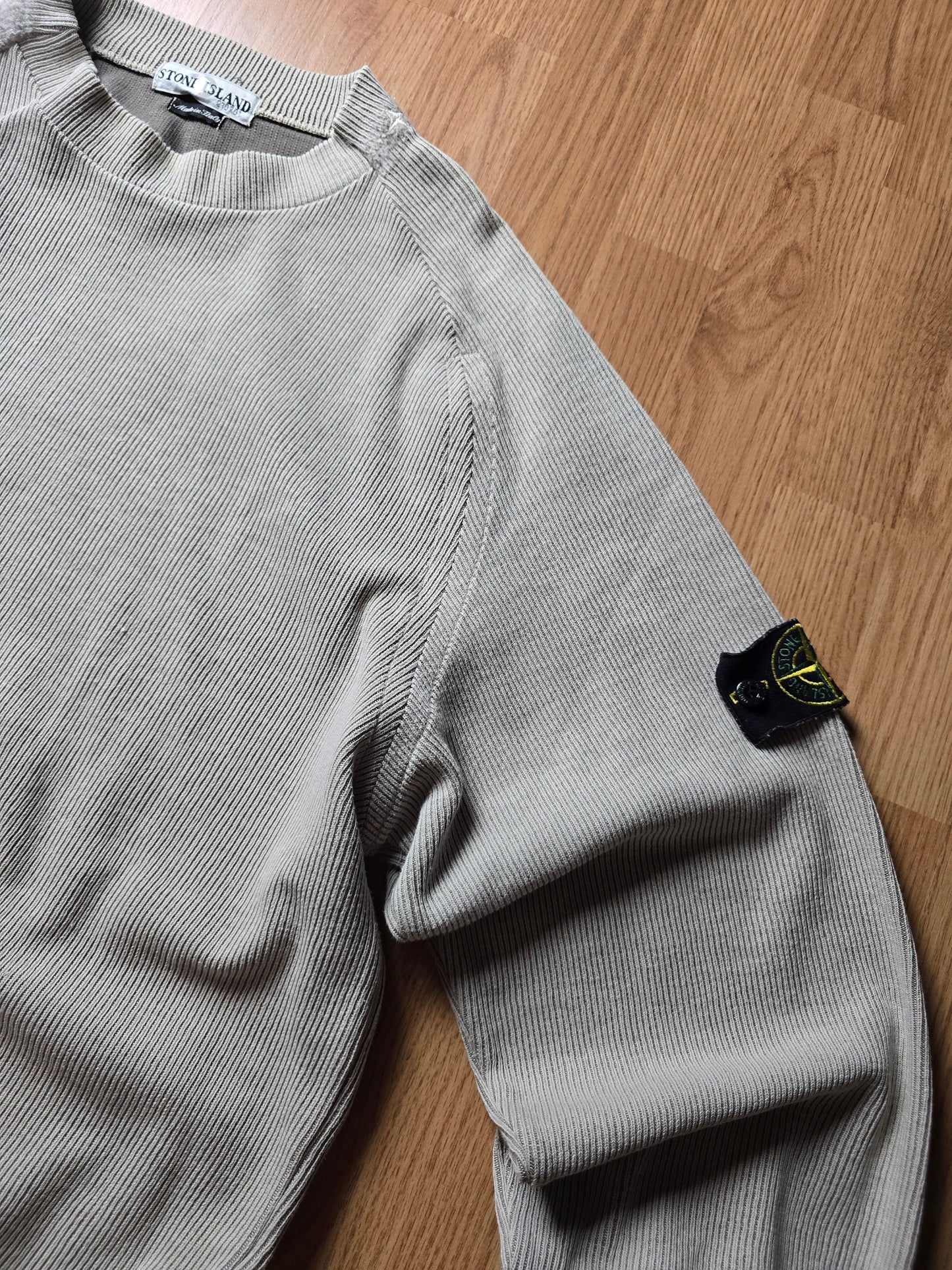 Vintage Stone Island 2001 Ribbed Cotton Sweater (XL)