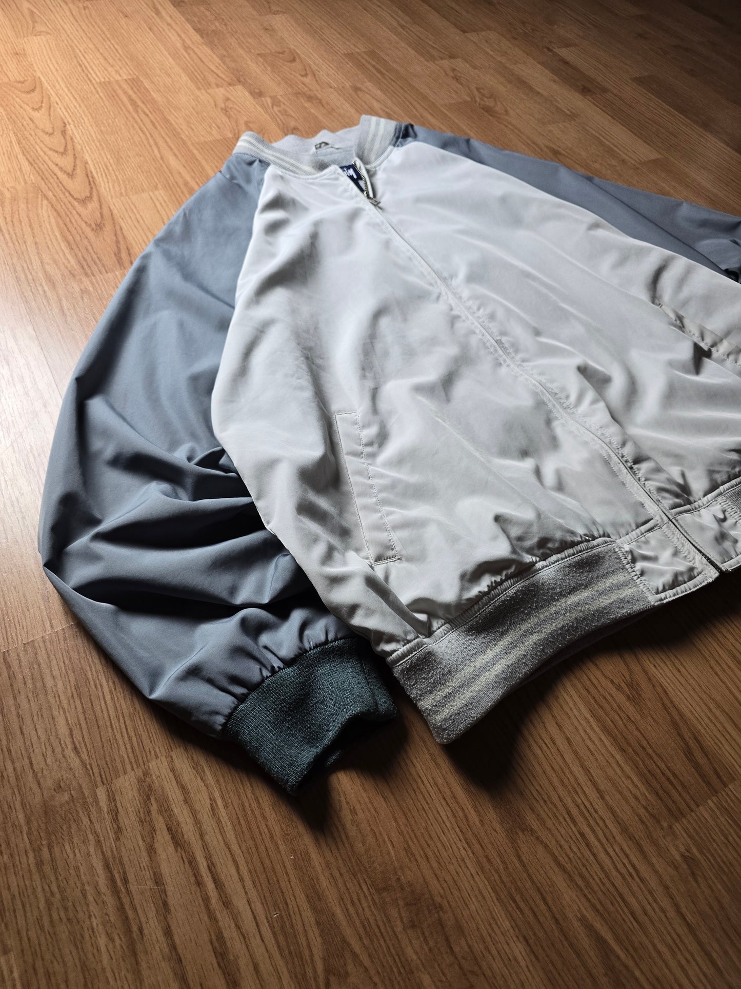RARE 90s Stussy 2-Tone Spellout Bomber Jacket (XL)