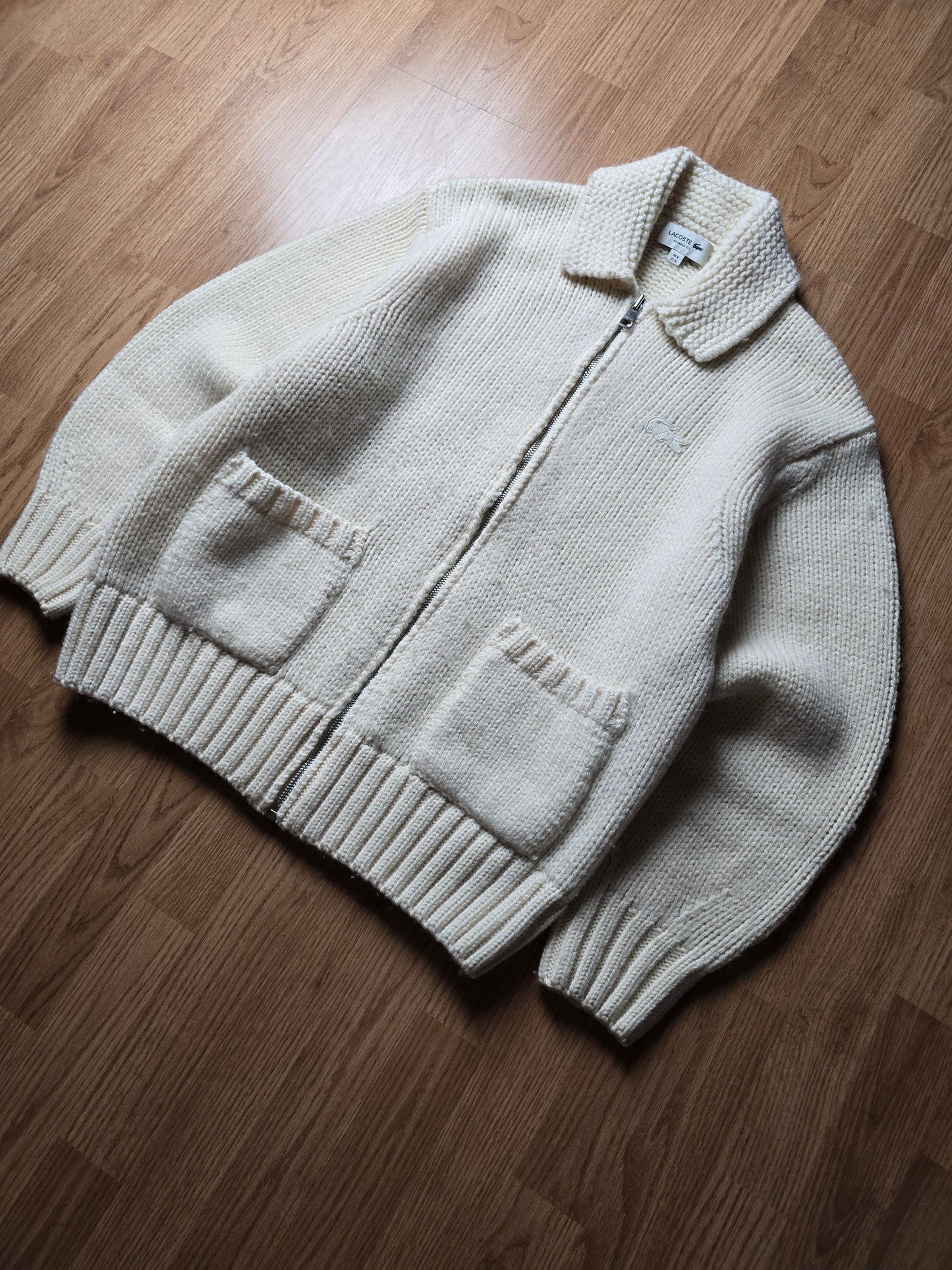 Lacoste Heavyweight Wool Zip Cardigan (M/L)