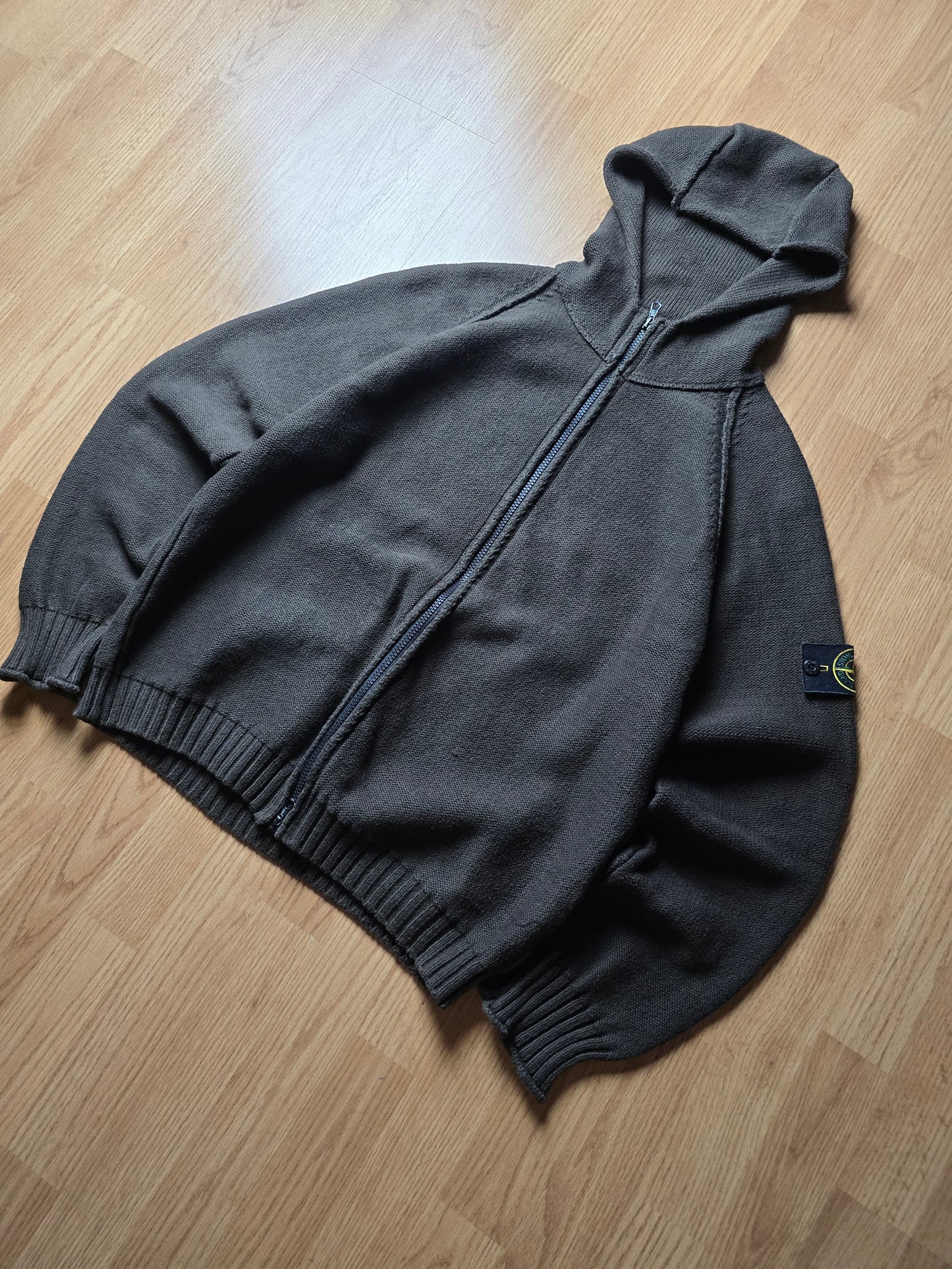 Stone Island AW05 Cotton Knit Zip Hoodie (M)