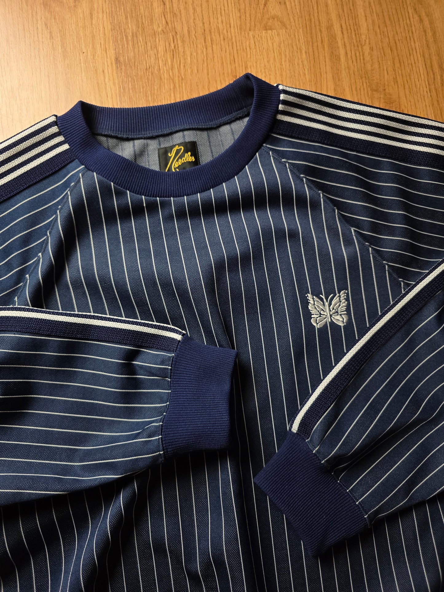 RARE Needles Pinstripe Crewneck Sweatshirt (M)