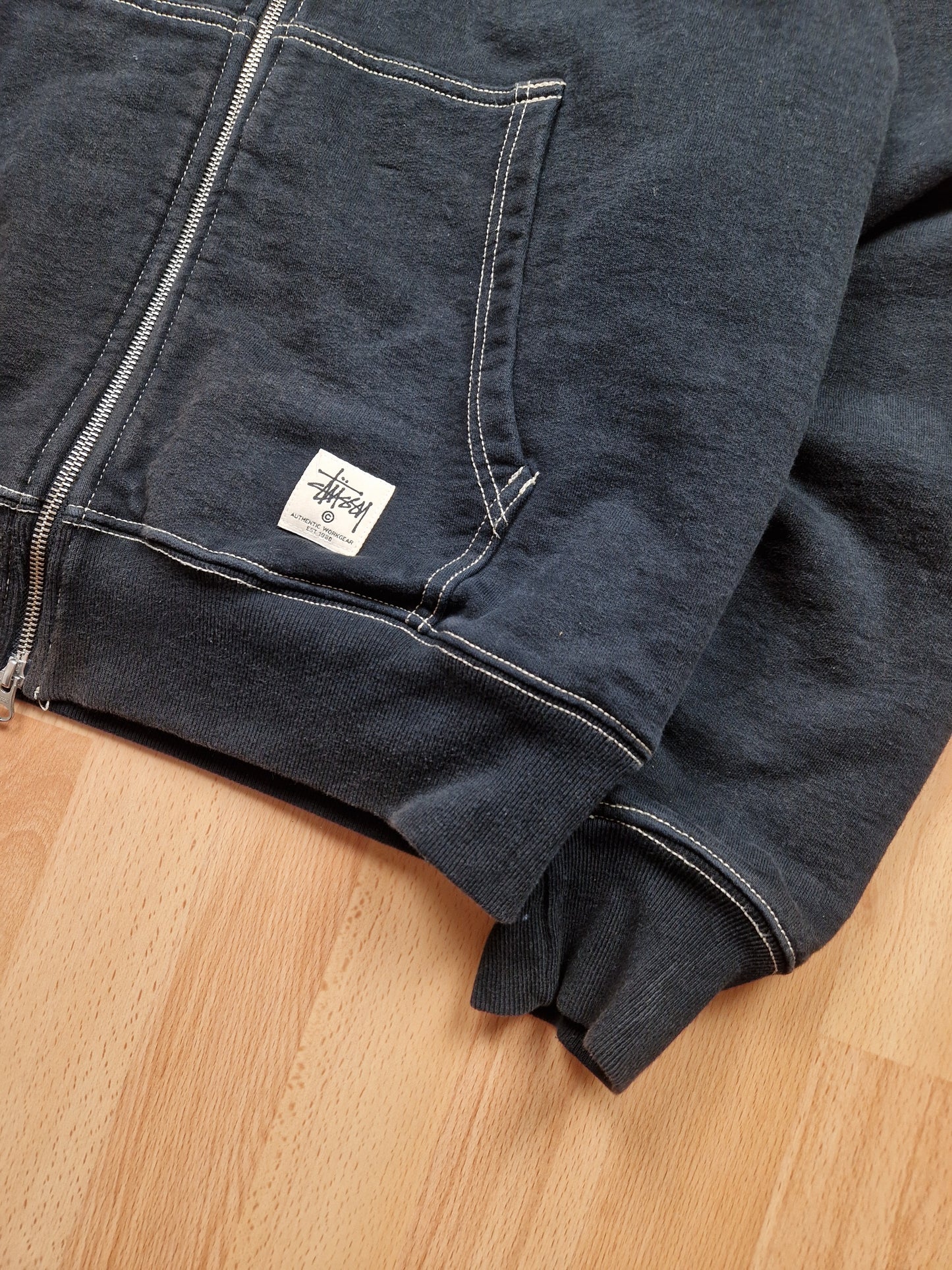 Stussy 'Double Face Label Zip' Heavyweight Hoodie (M)