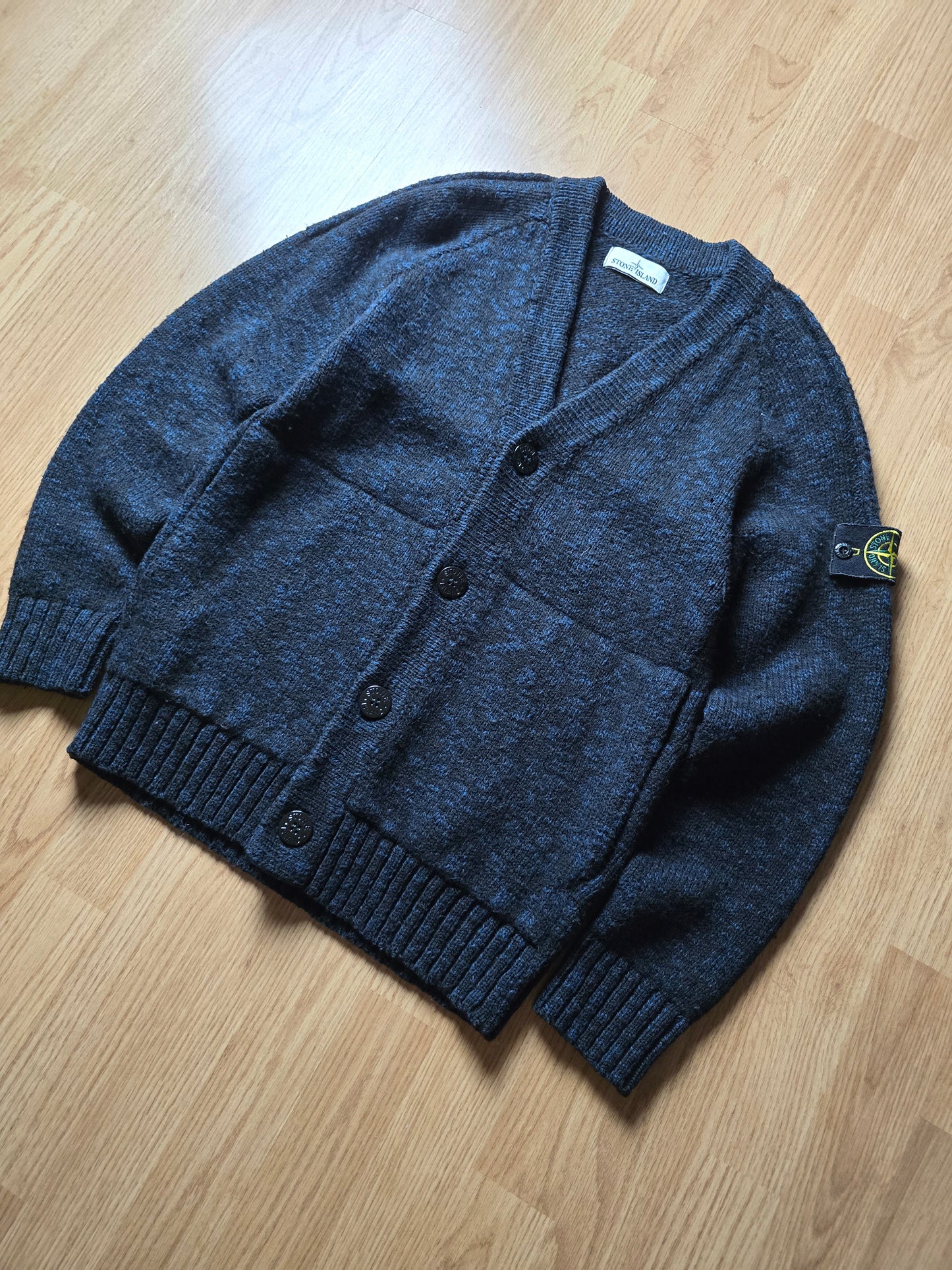 Stone Island Wool Blend Chunky Knit Button Cardigan (S)