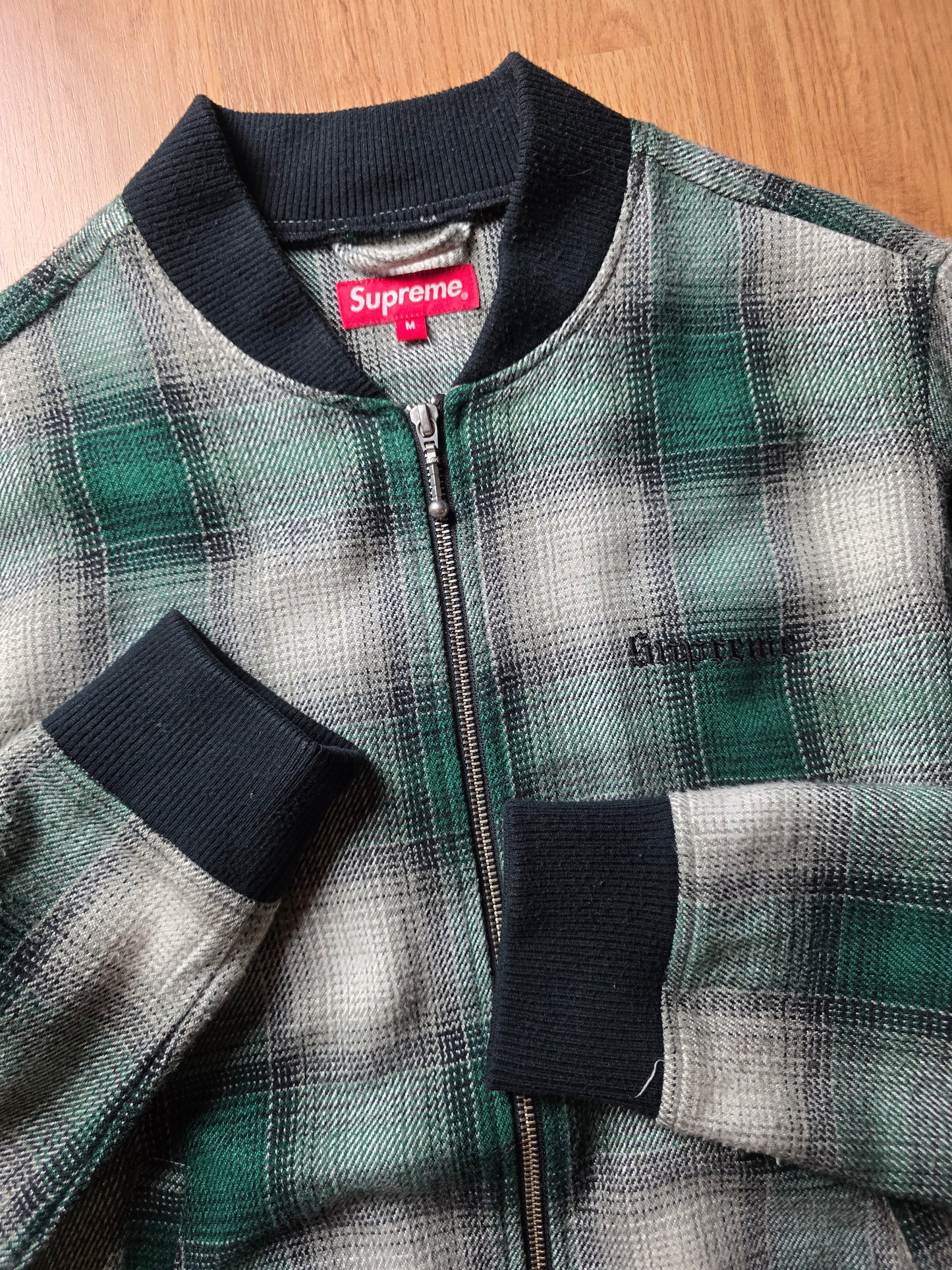 Supreme Shadow Plaid Bomber Jacket (M)