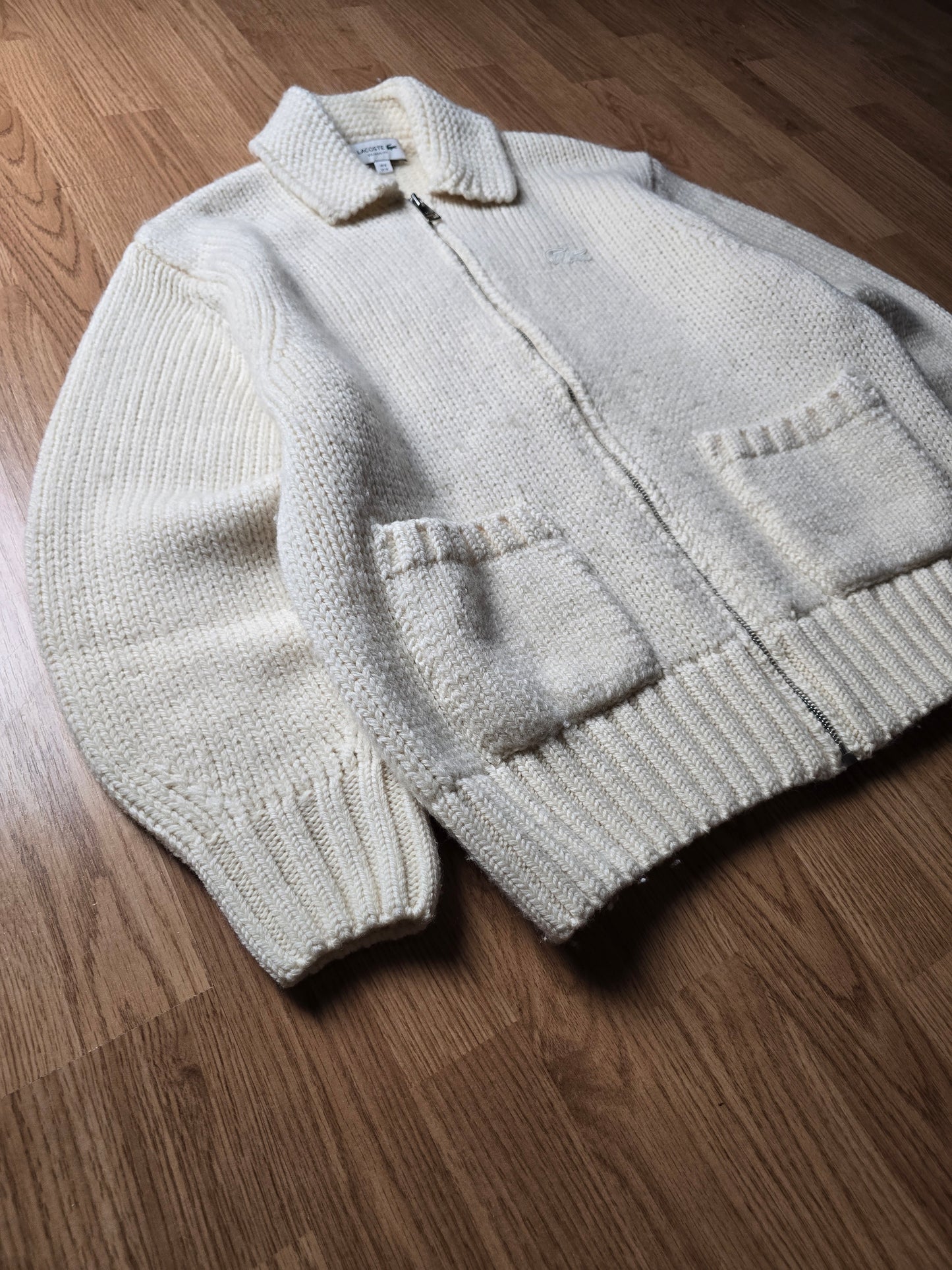 Lacoste Heavyweight Wool Zip Cardigan (M/L)