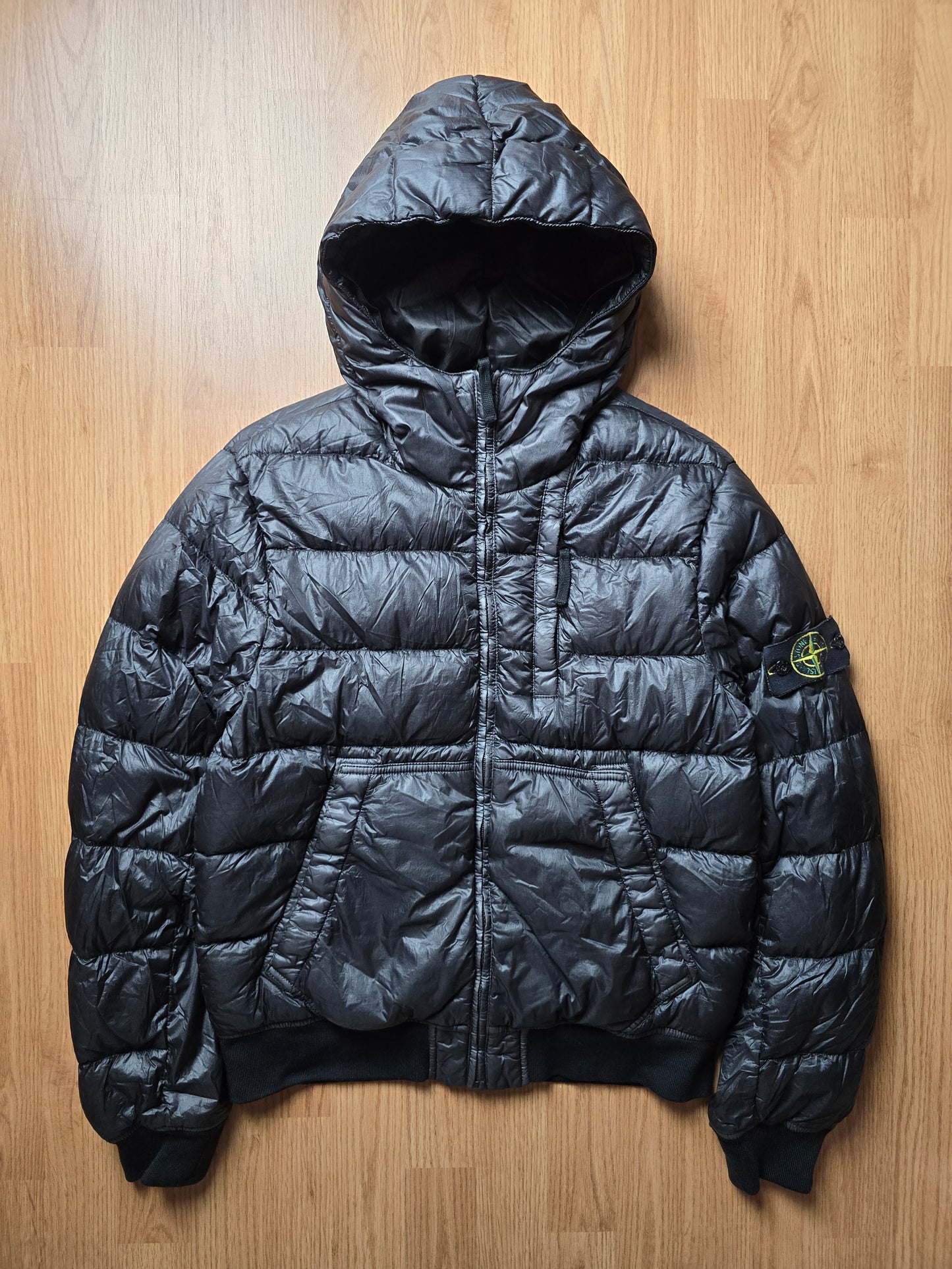 Stone Island Brown Garment Dyed Down Puffer Jacket (M)