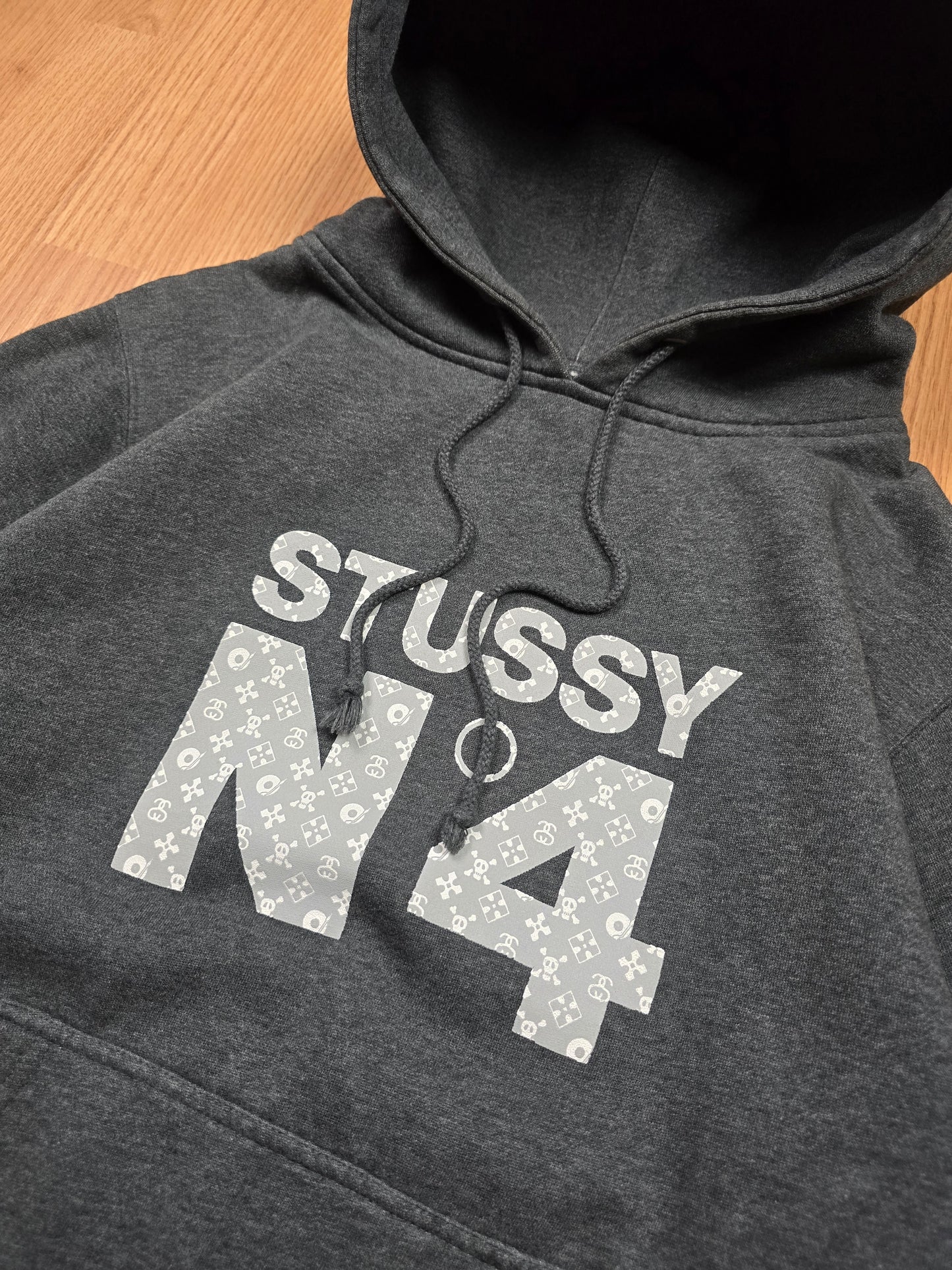 Vintage Stussy 'Louis Vuitton' N4 monogram hoodie (M)