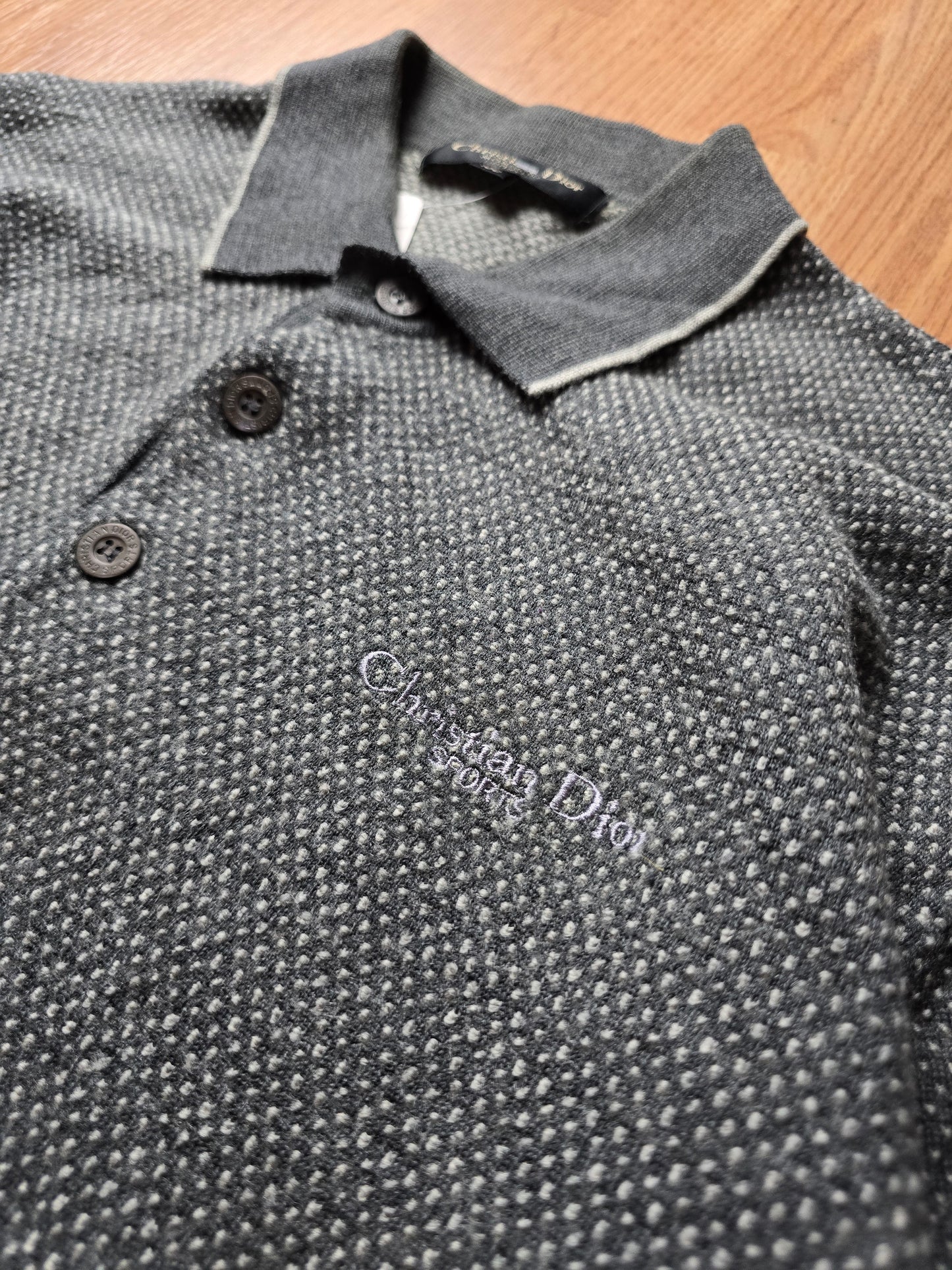 Vintage Christian Dior LS Knit Polo (S/M)