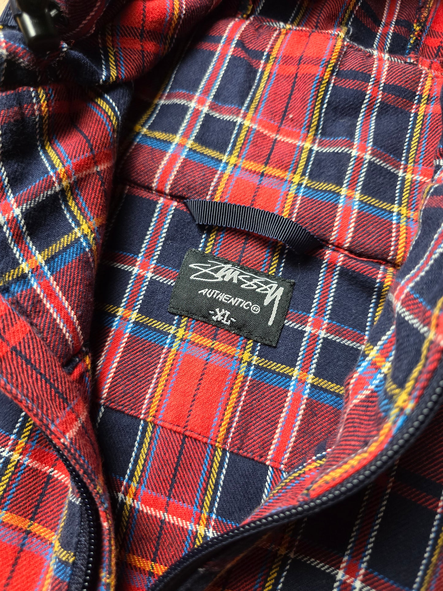 00s Stussy Plaid Zip Up Jacket (XL/L)