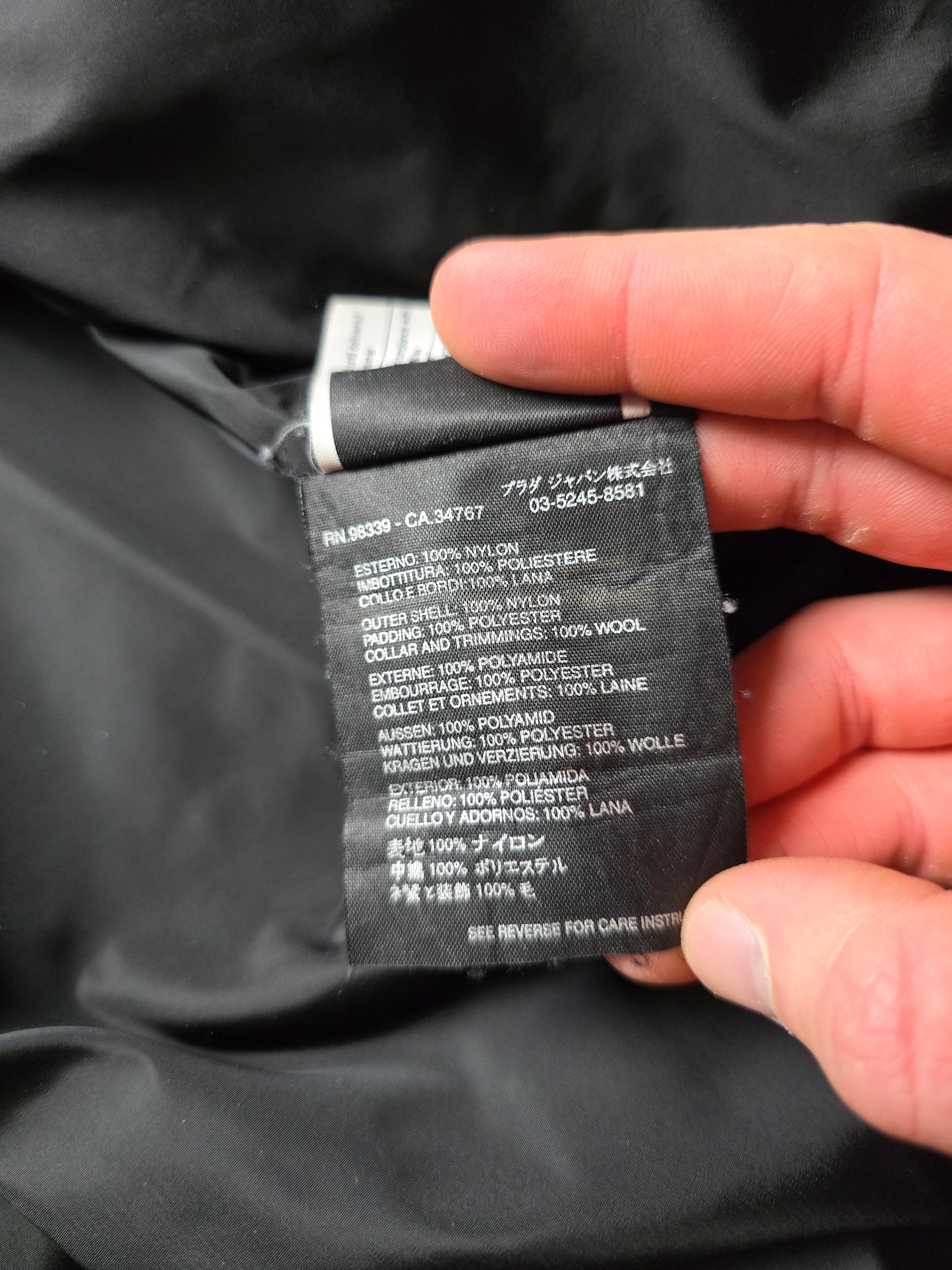 00s Prada Sport Padded Bomber Jacket (L)