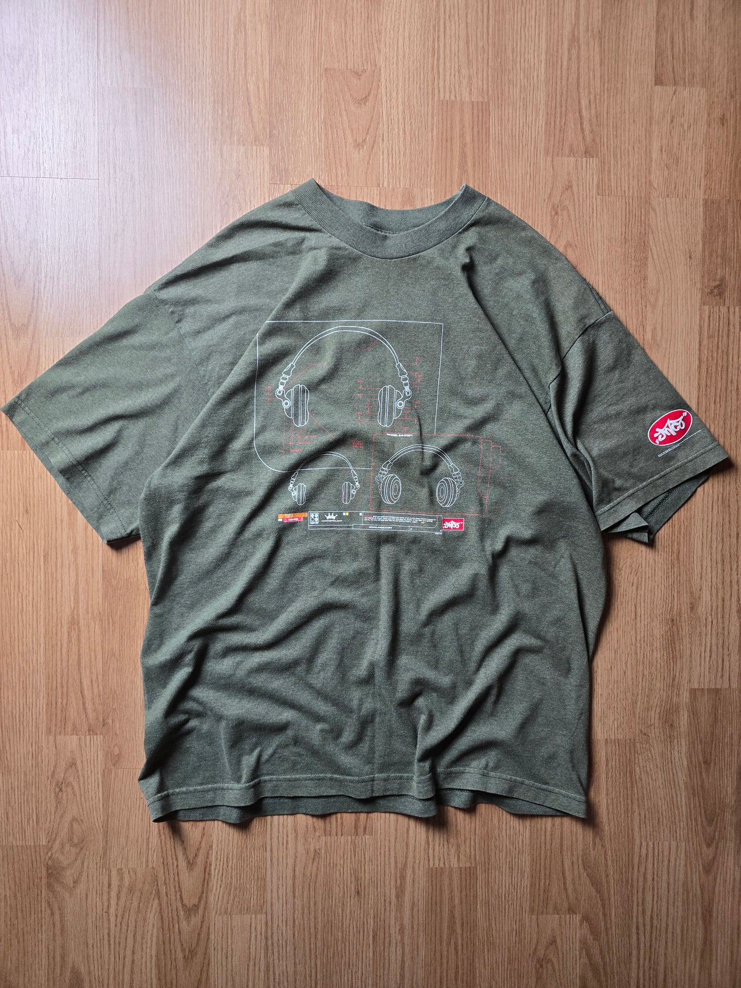 Rare 90s Jnco Headphone Graphic T-shirt (L)