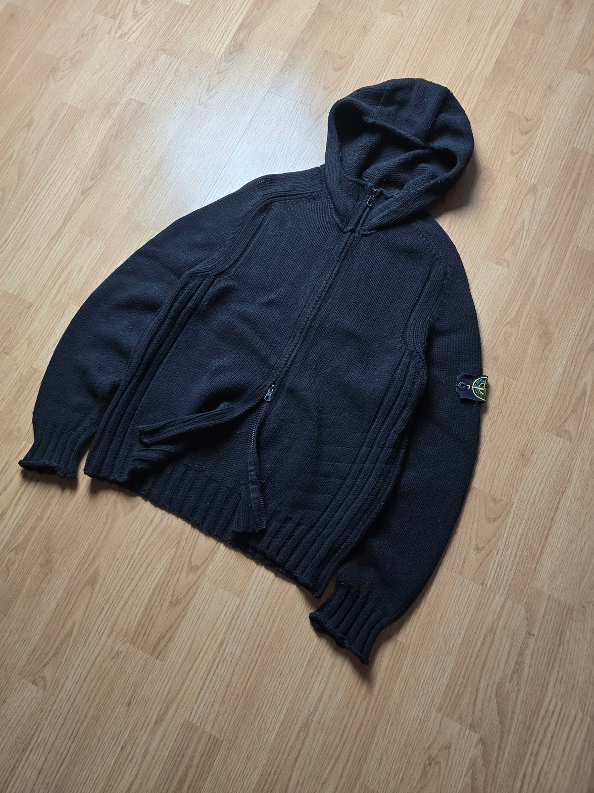 Stone Island AW05 Cotton Knit Zip Hoodie (M)