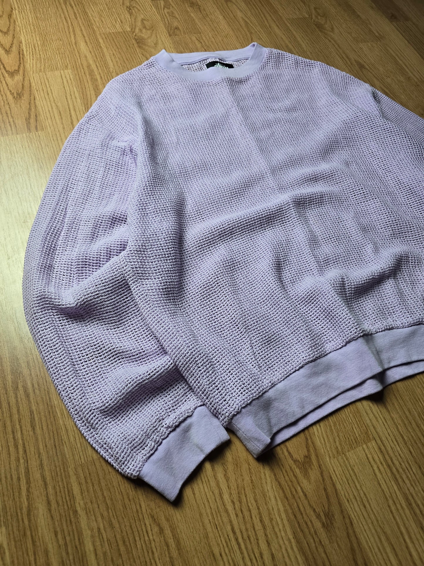 Stussy Cotton Mesh LS Crew Sweater (M)