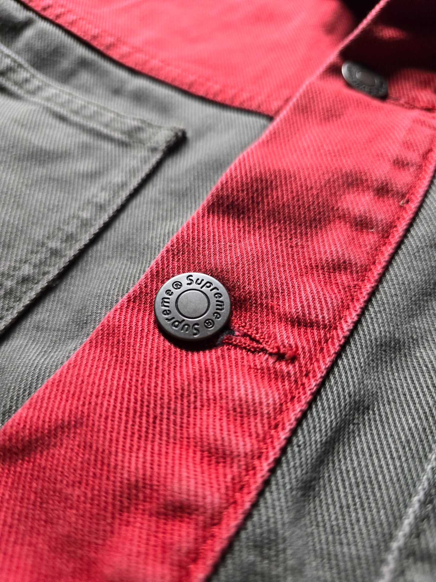 Supreme 2-Tone Paneled Denim Jacket (M)