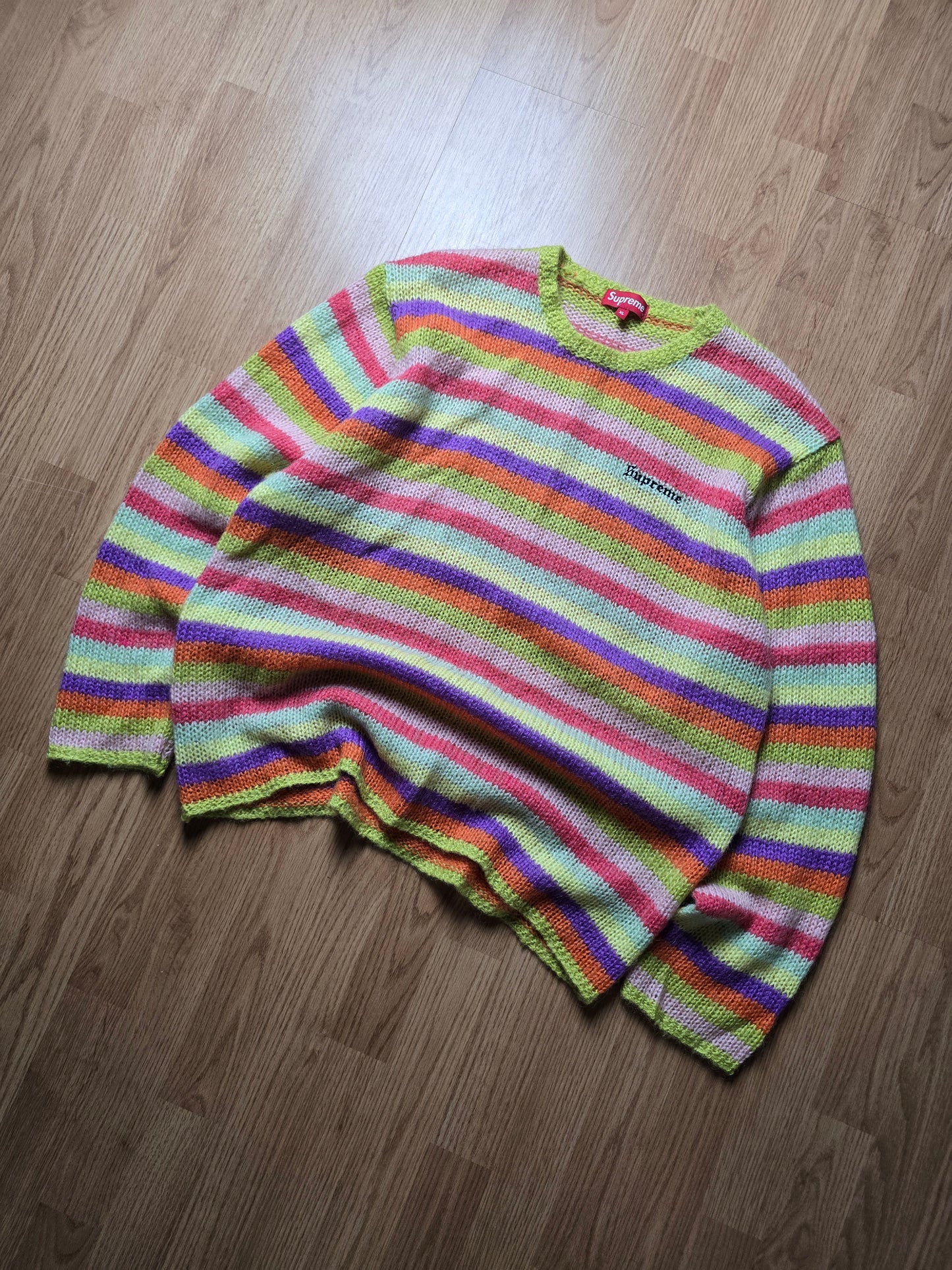Supreme Stripe Mohair Knit Sweater (L/XL)