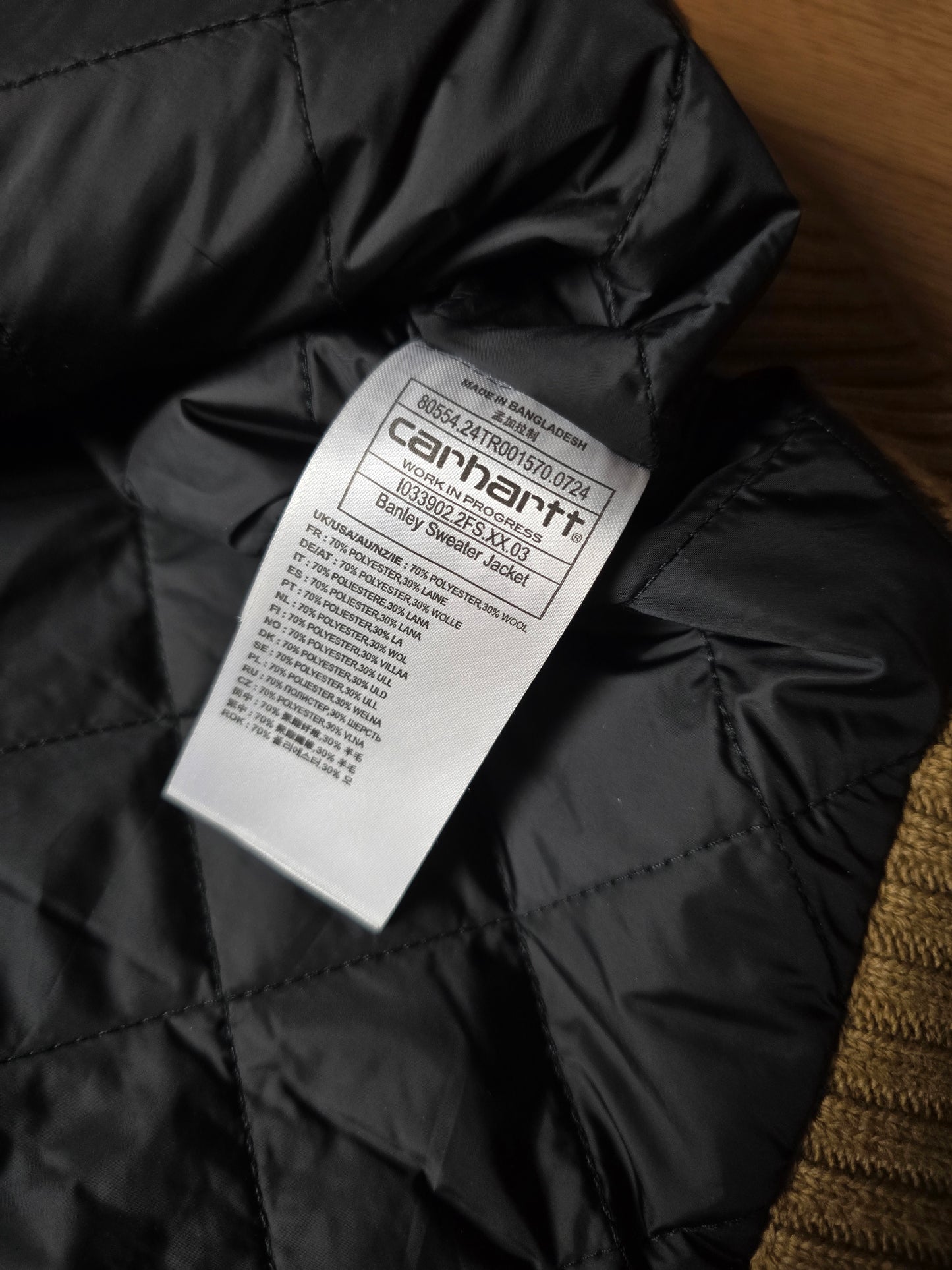 Carhartt Banley Ribbed Knit Sweater Jacket (S/M)