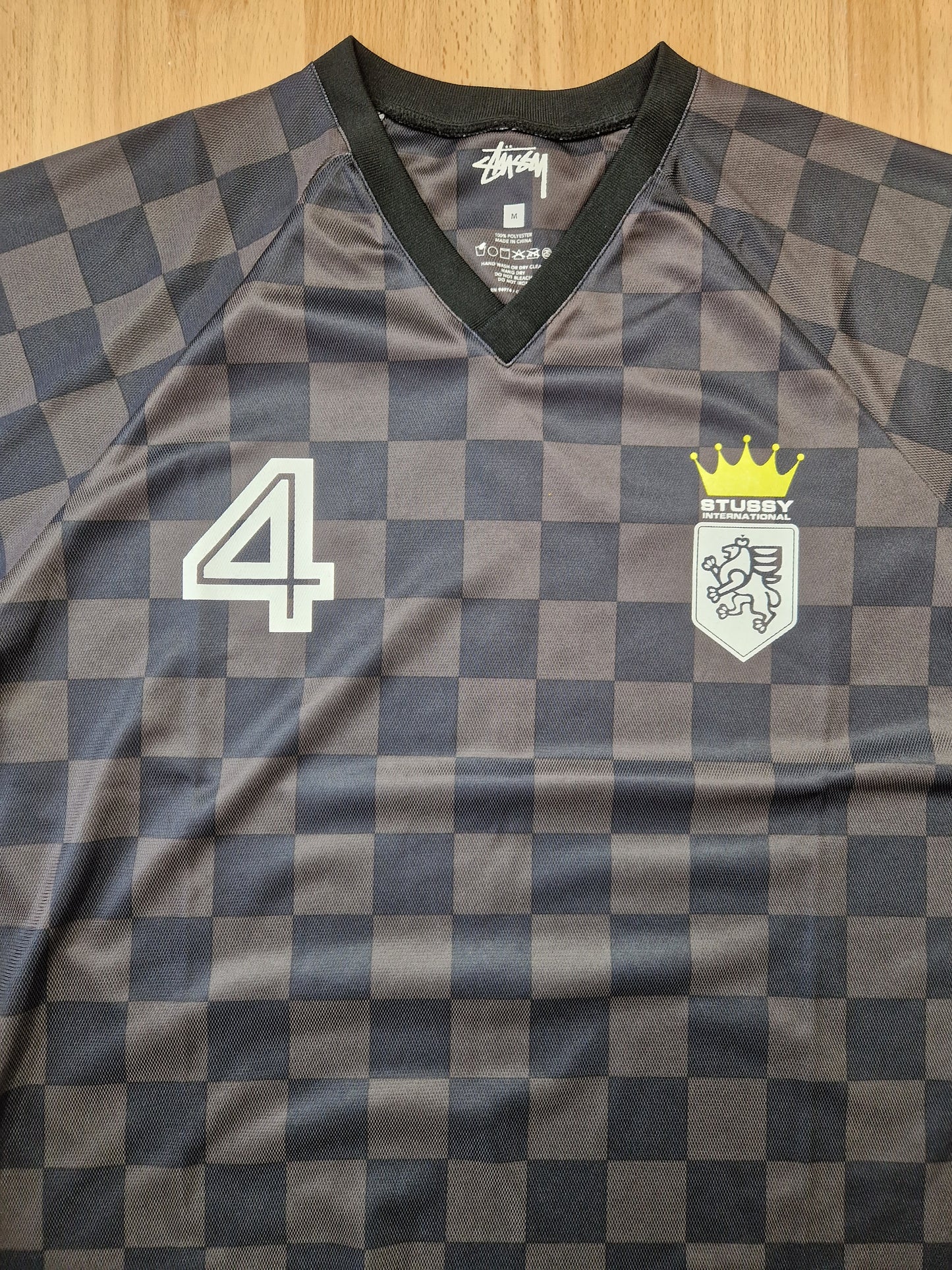 Stussy N°4 Checkered Soccer Jersey (M)