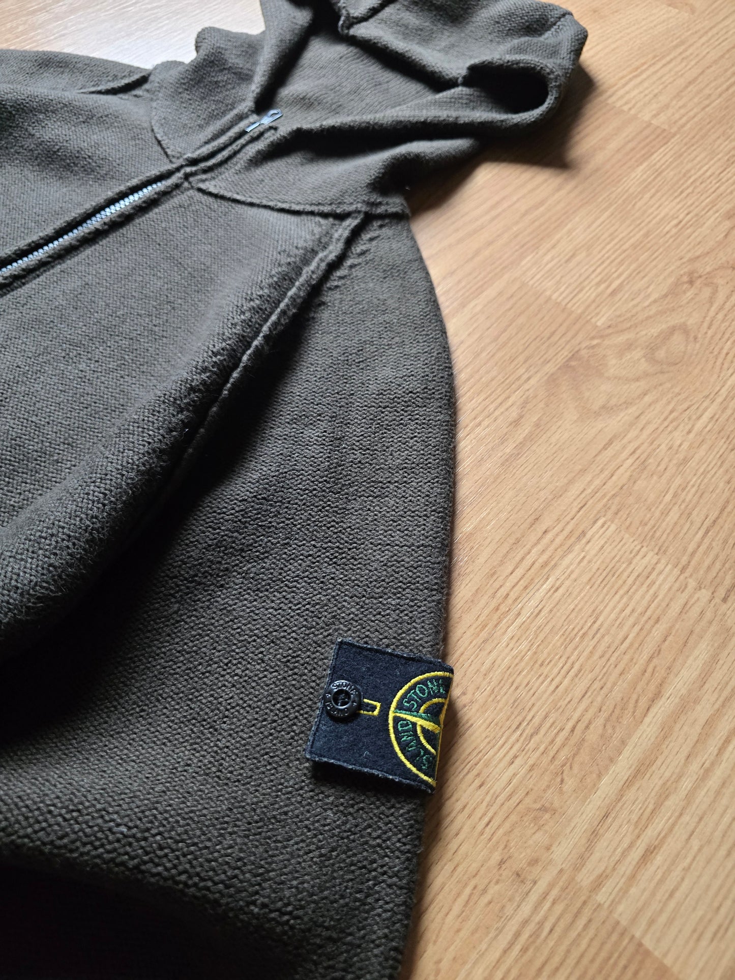 Stone Island AW05 Cotton Knit Zip Hoodie (M)