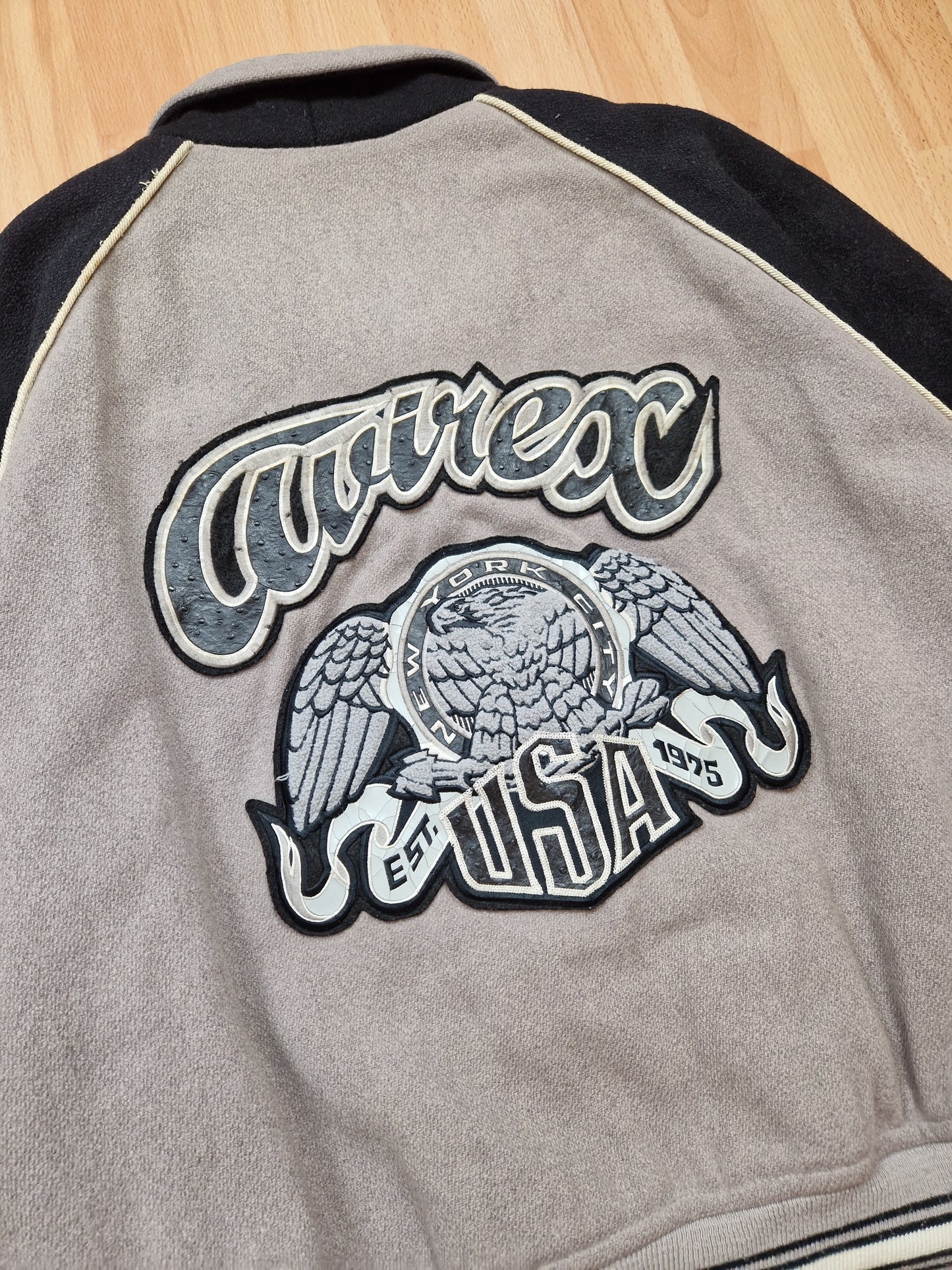 Vintage 90s Avirex Heavyweight Wool Varsity Jacket (XL)
