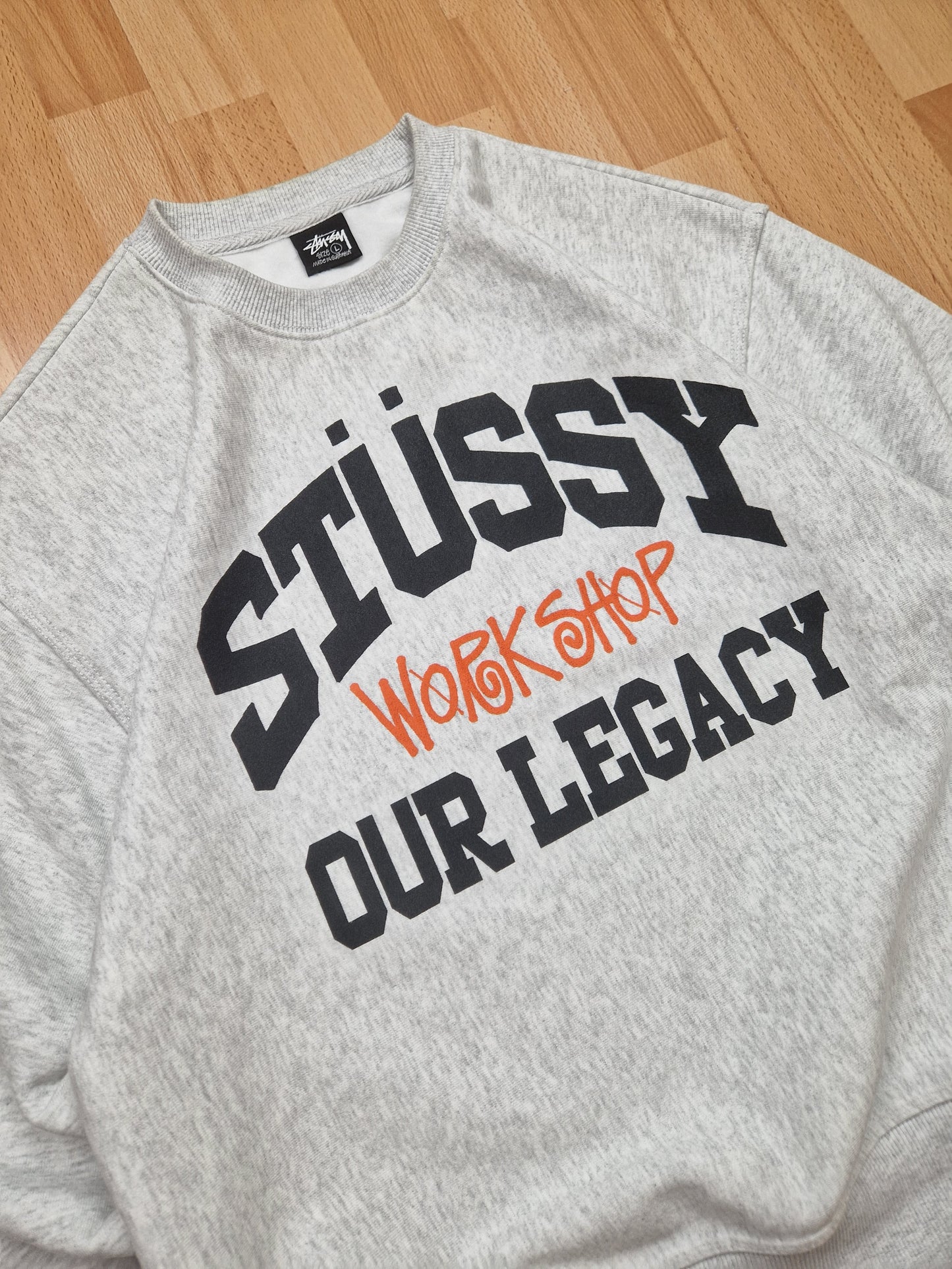 Stussy x Our Legacy Workshop 'Collegiate Pigment Dyed' Crew Sweatshirt (L)