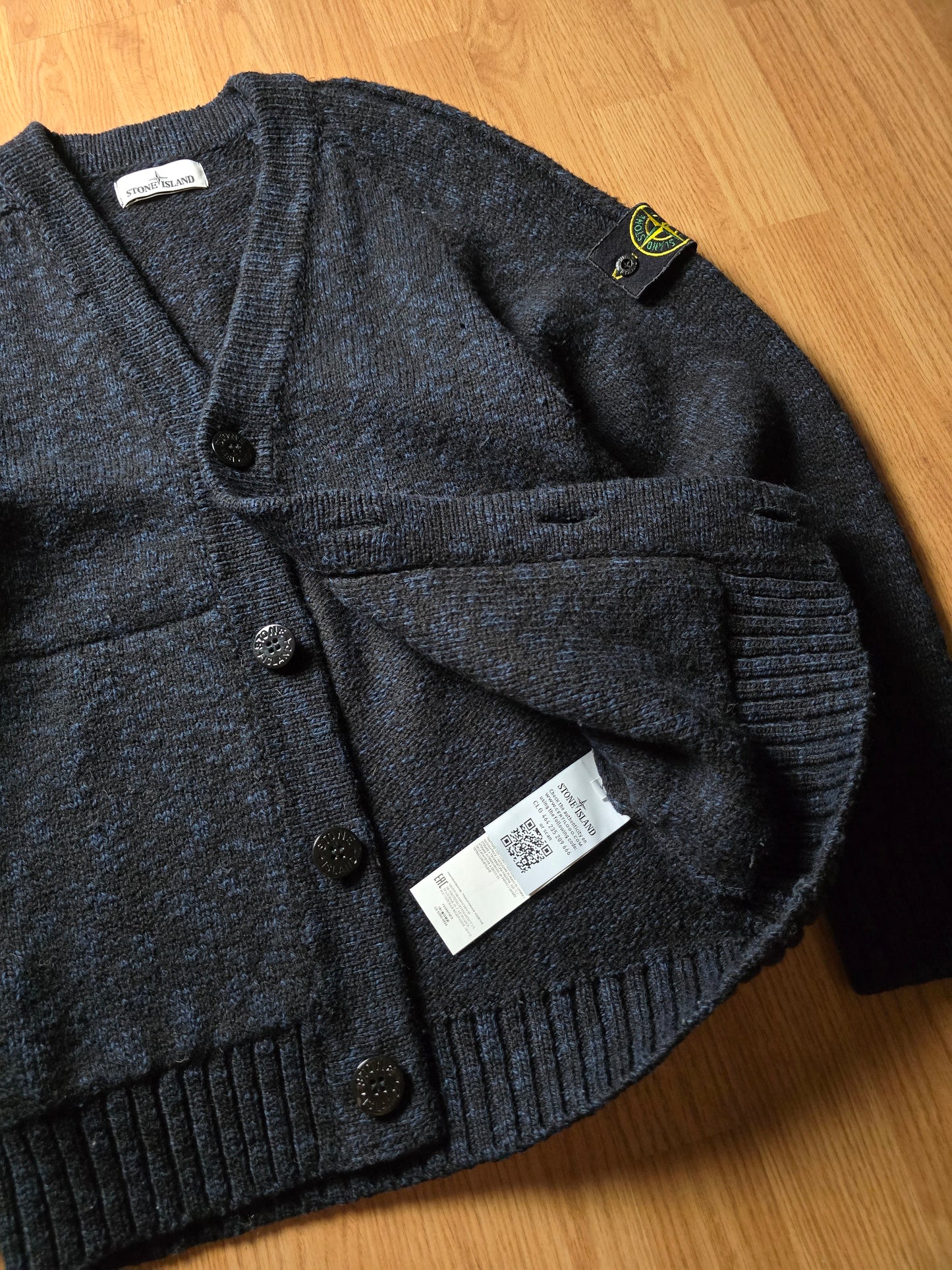 Stone Island Wool Blend Chunky Knit Button Cardigan (S)