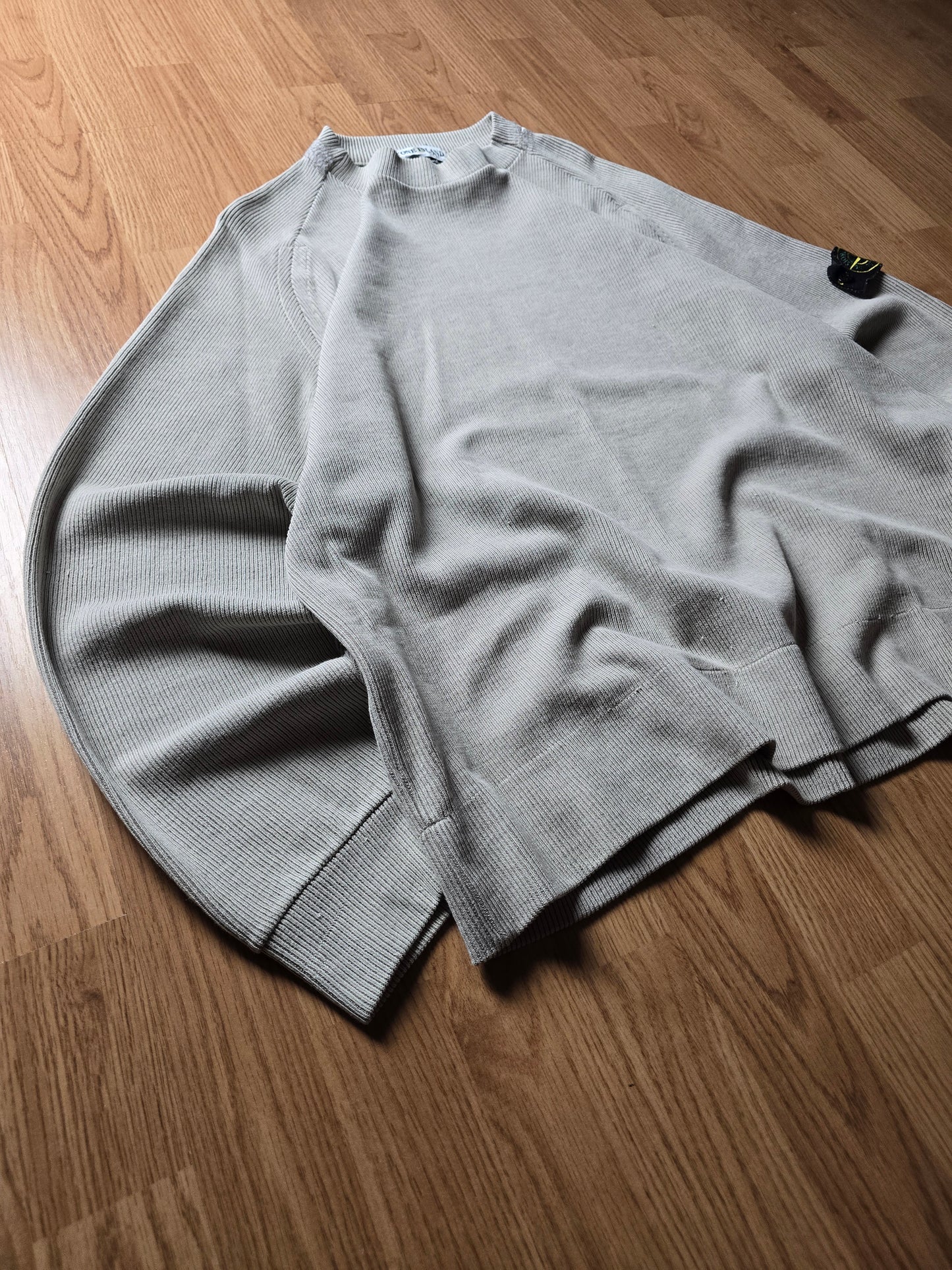 Vintage Stone Island 2001 Ribbed Cotton Sweater (XL)