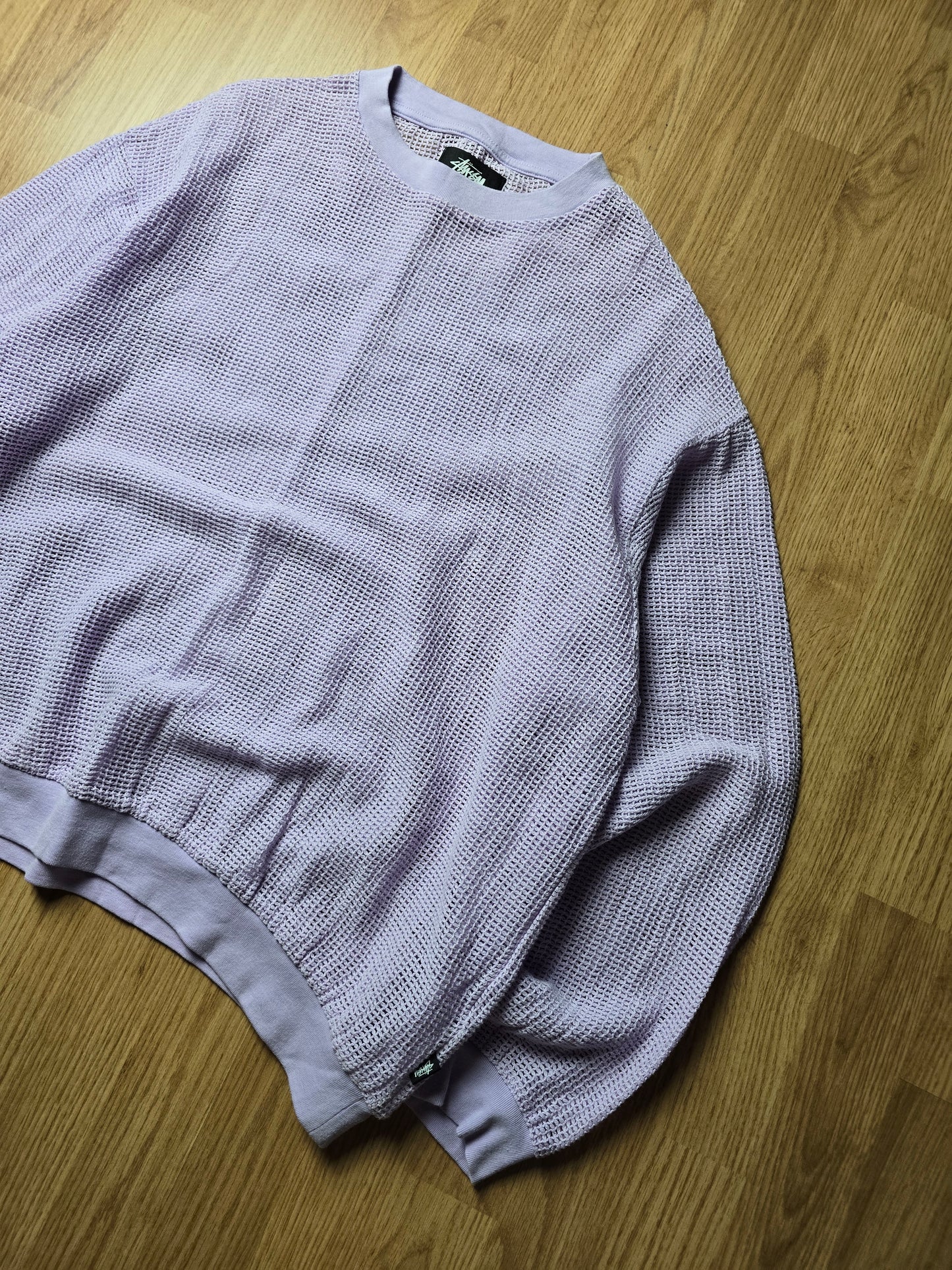 Stussy Cotton Mesh LS Crew Sweater (M)