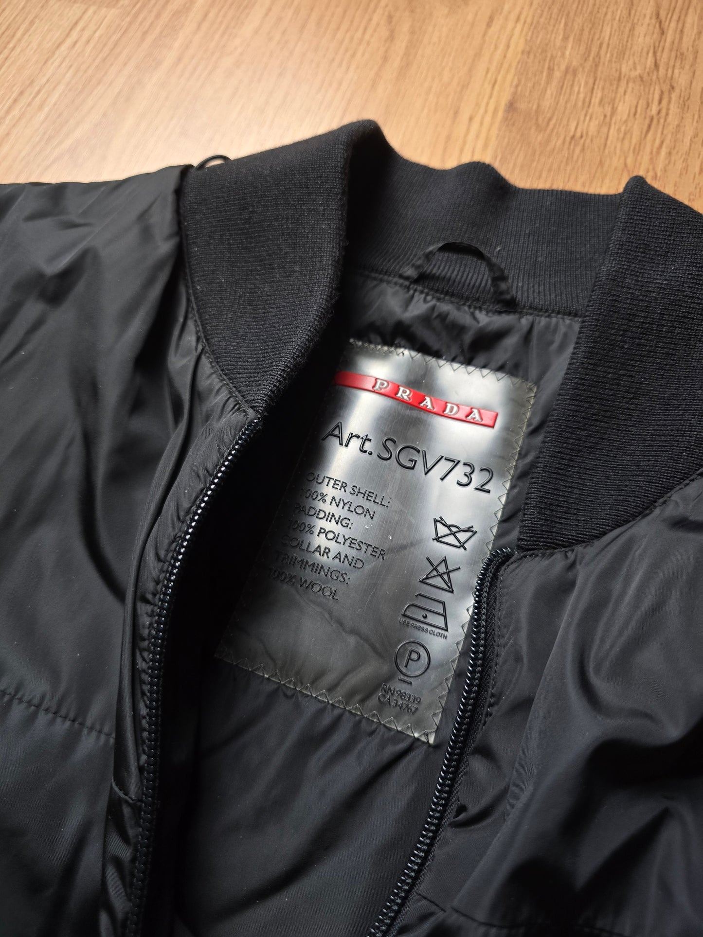 00s Prada Sport Padded Bomber Jacket (L)