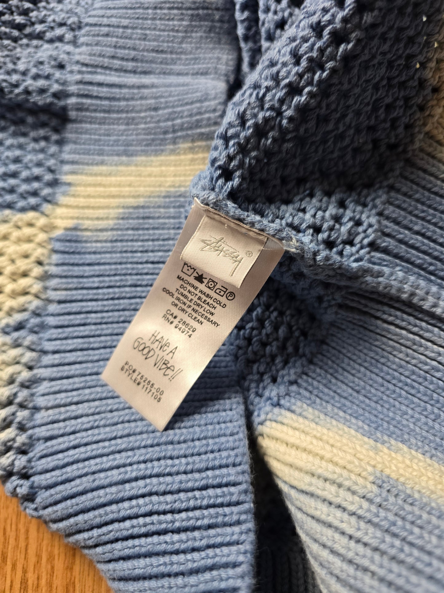 Stussy Pigment Dyed Loose Gauge Knit Sweater (L/XL)