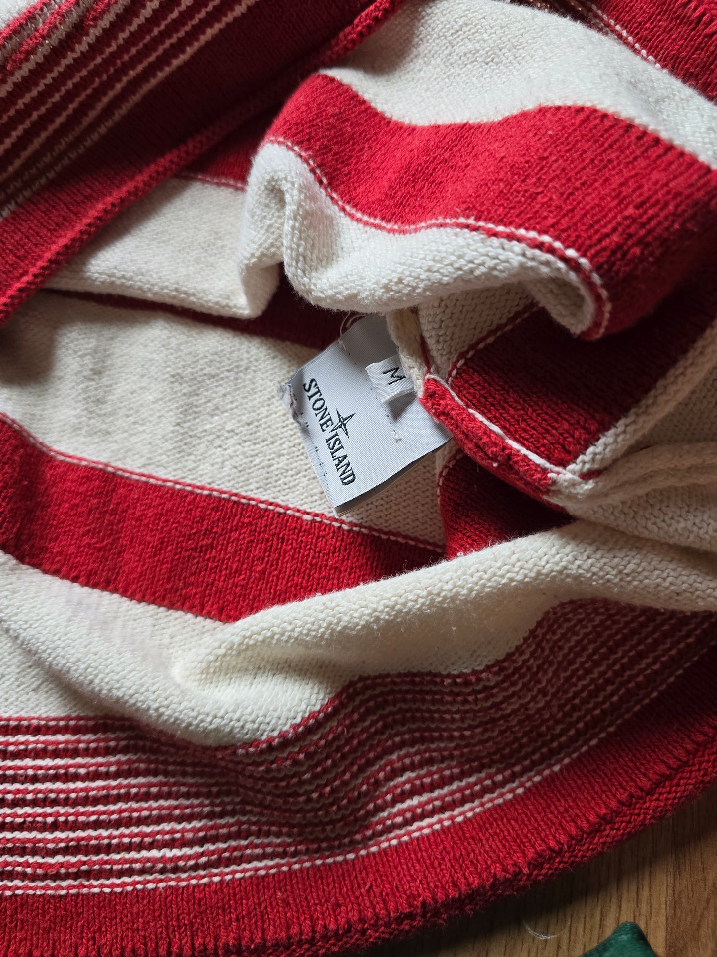SS14 Stone Island Striped Knitted Cotton Hoodie (M)