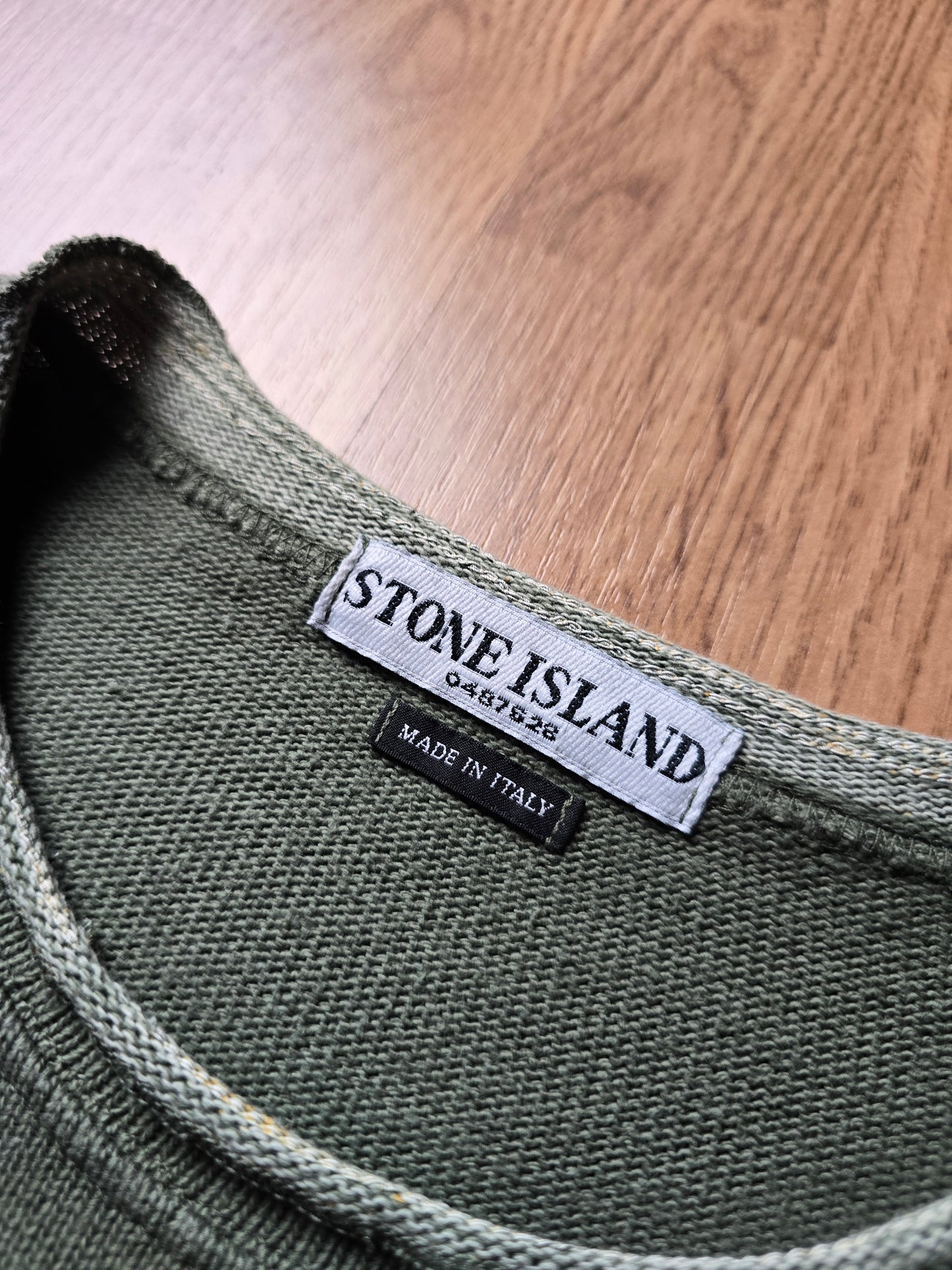 Vintage Stone Island Distressed Collar Sweater (M)