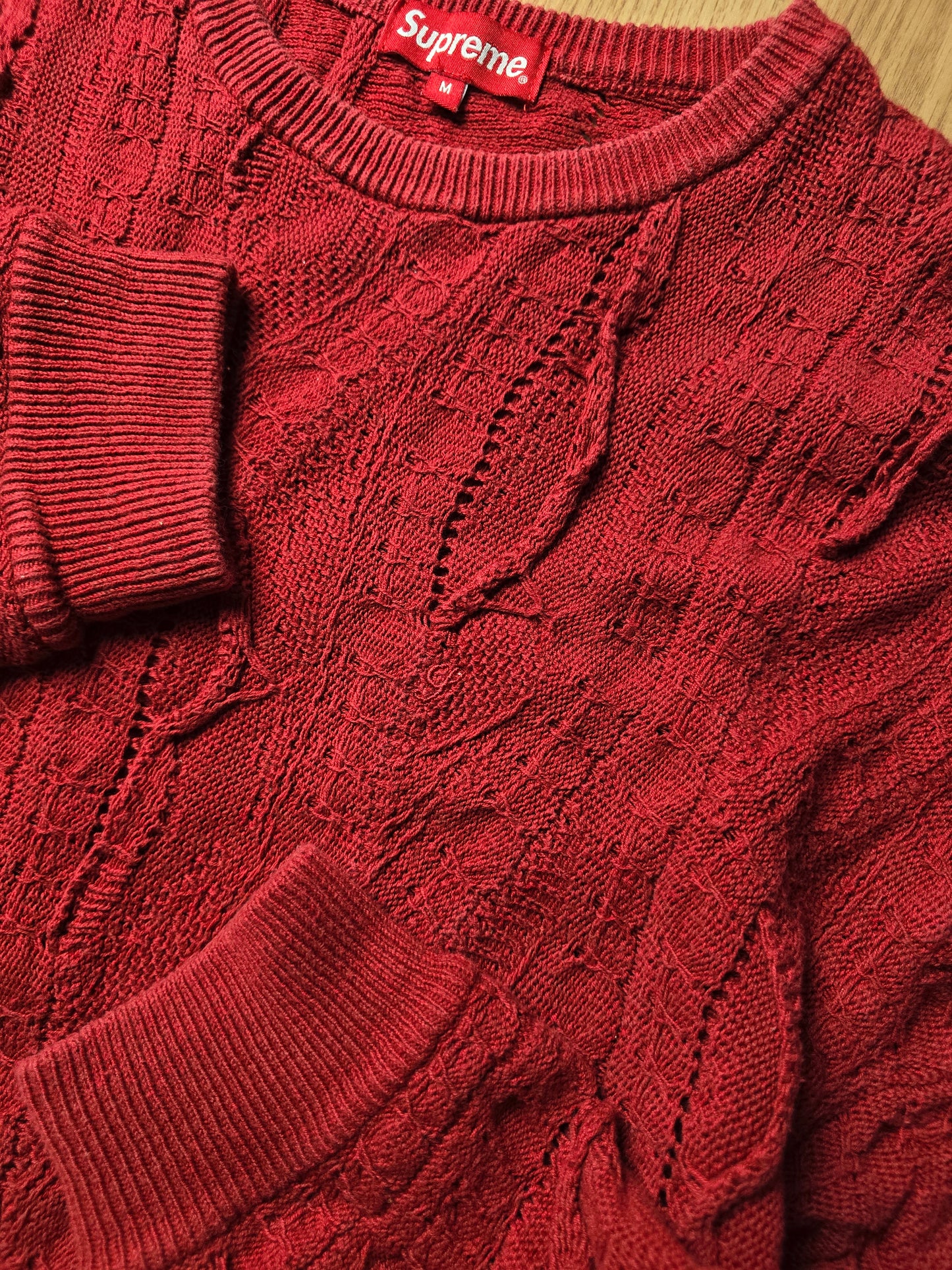 Supreme Textured Pattern Knit Sweater (M)