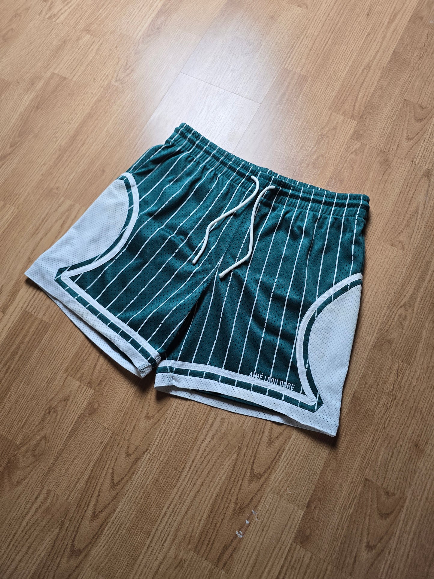 Aime Leon Dore Stiped Court Mesh Basketball Shorts (M)