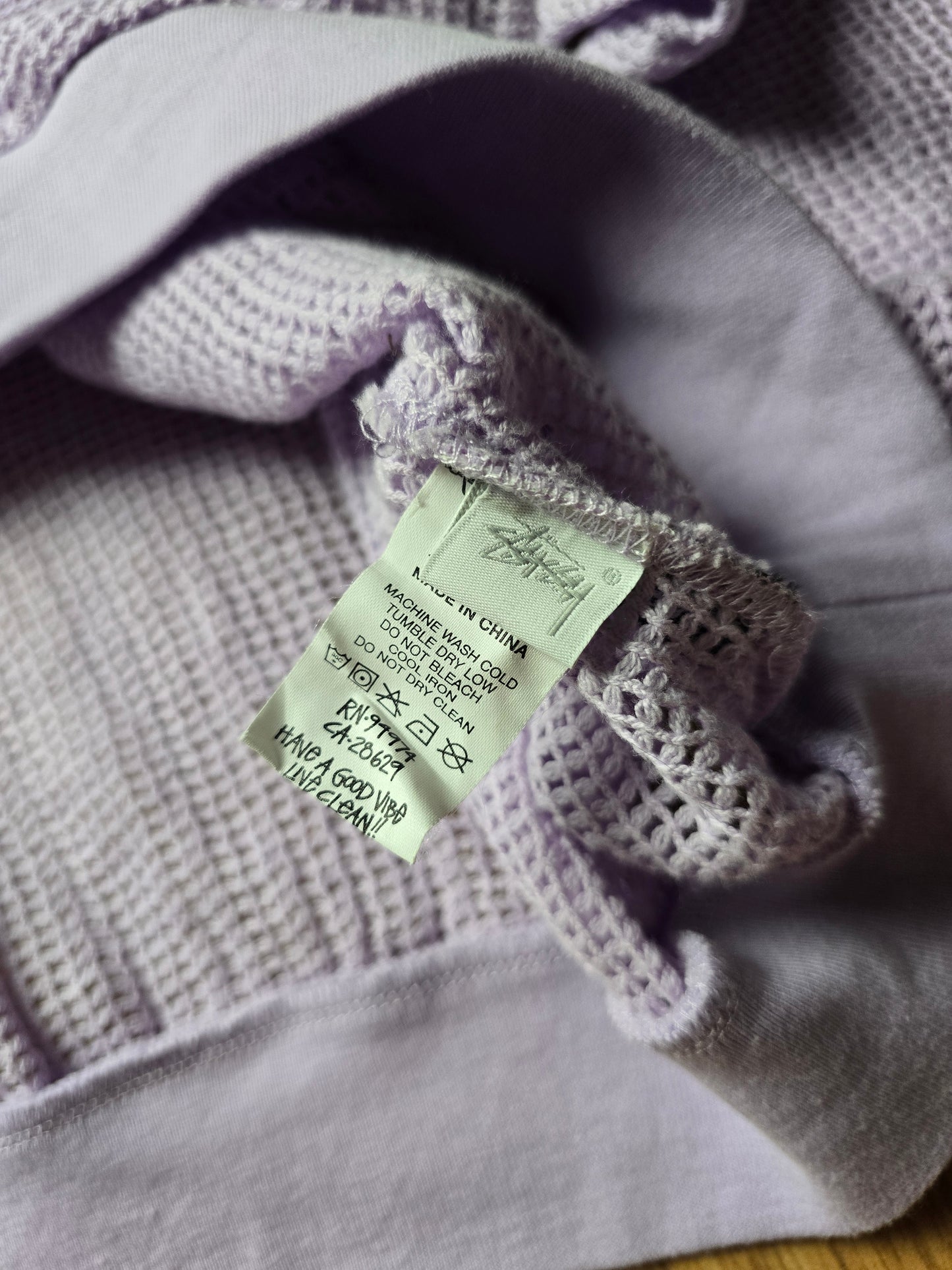 Stussy Cotton Mesh LS Crew Sweater (M)