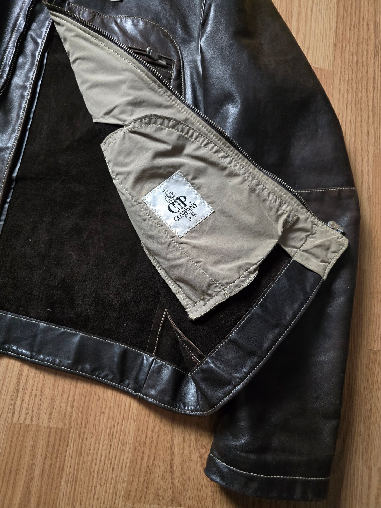 RARE C.P. Company Leather Goggle Jacket (M)