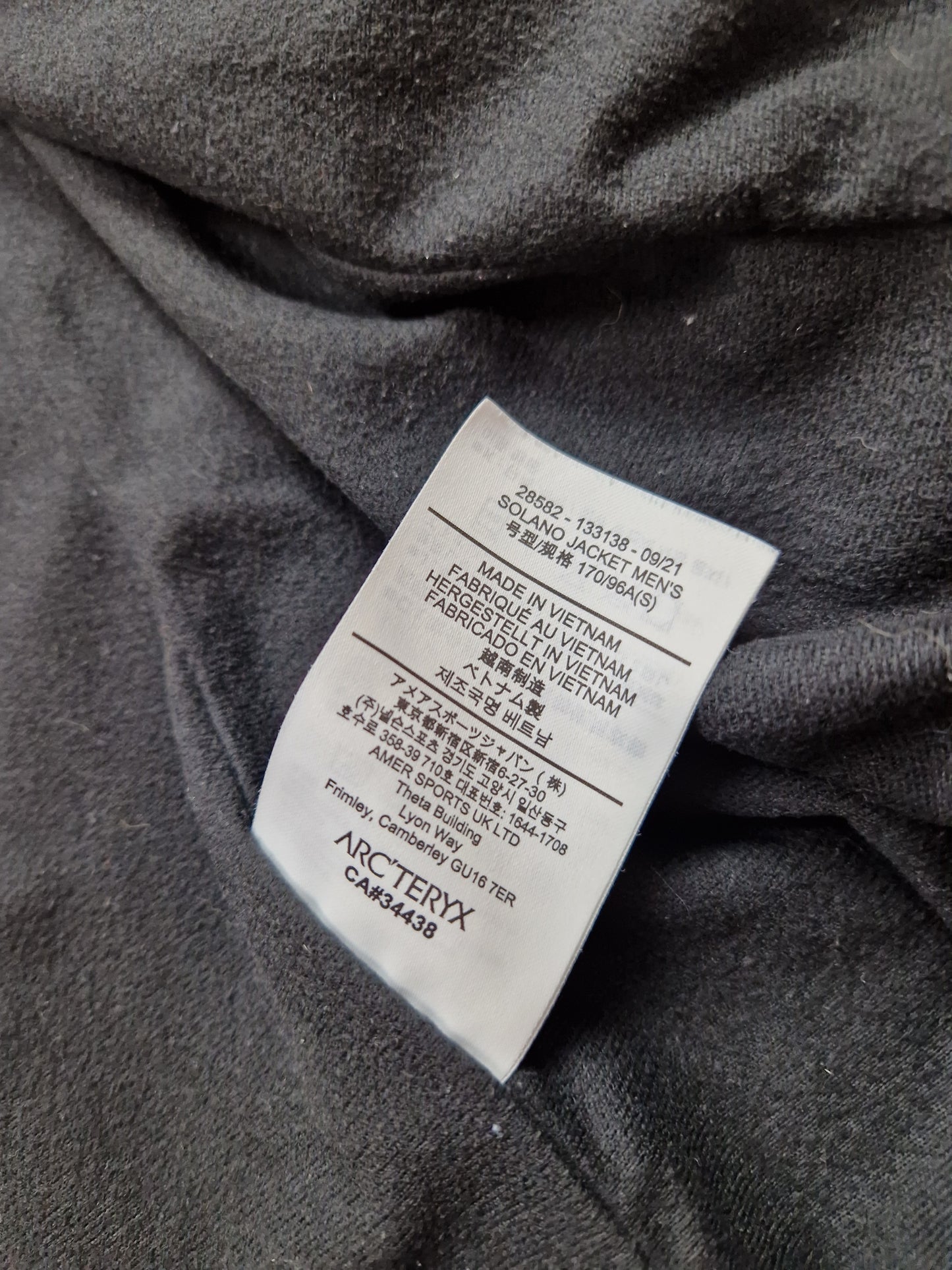 Arc'teryx 'Solano' Goretex Infinium Jacket (S)