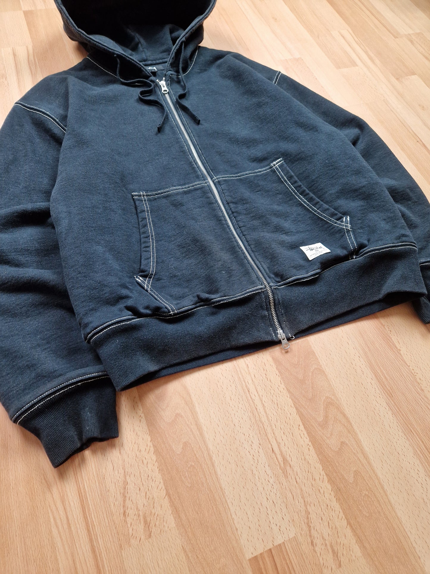 Stussy 'Double Face Label Zip' Heavyweight Hoodie (M)