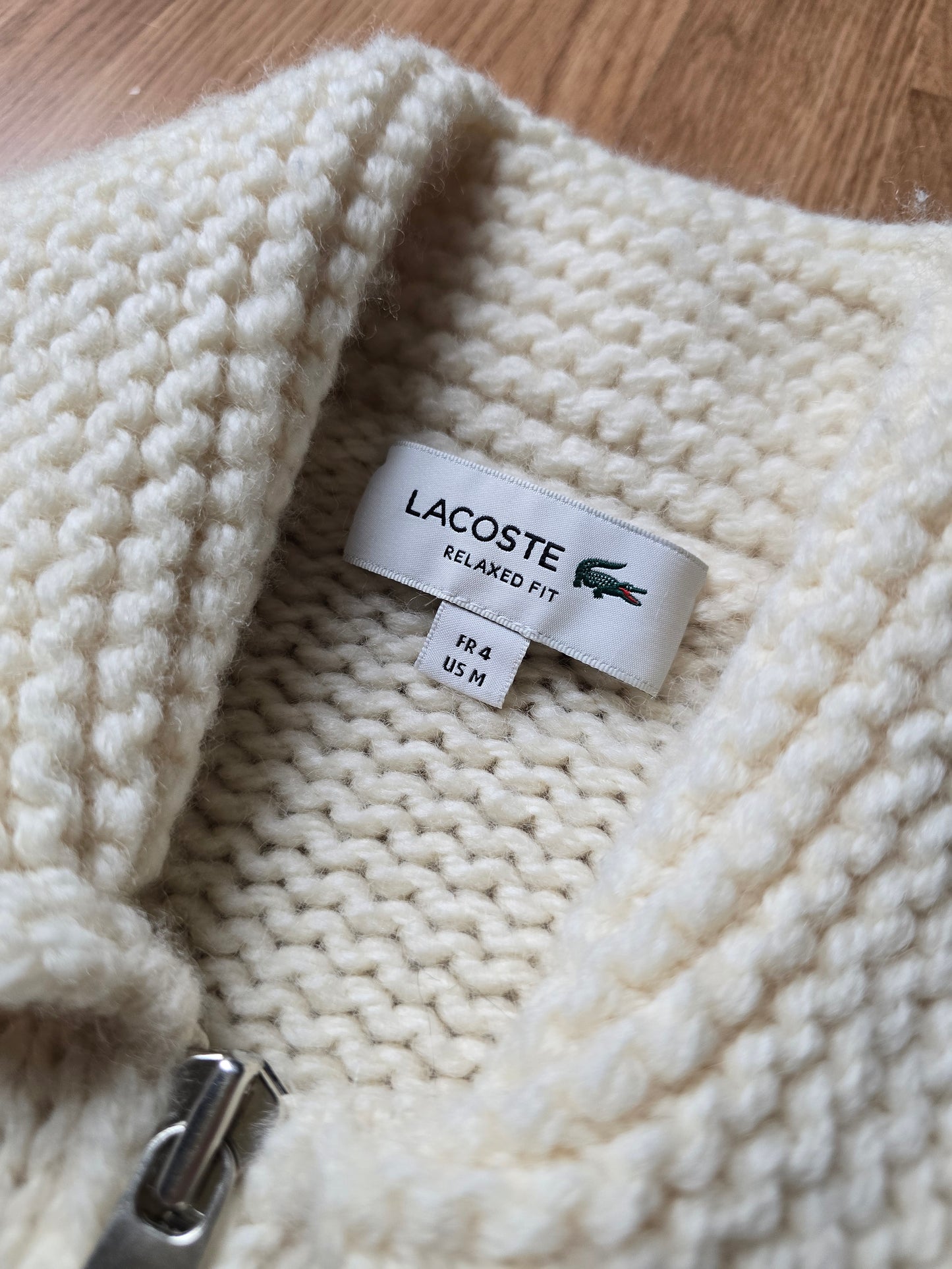 Lacoste Heavyweight Wool Zip Cardigan (M/L)