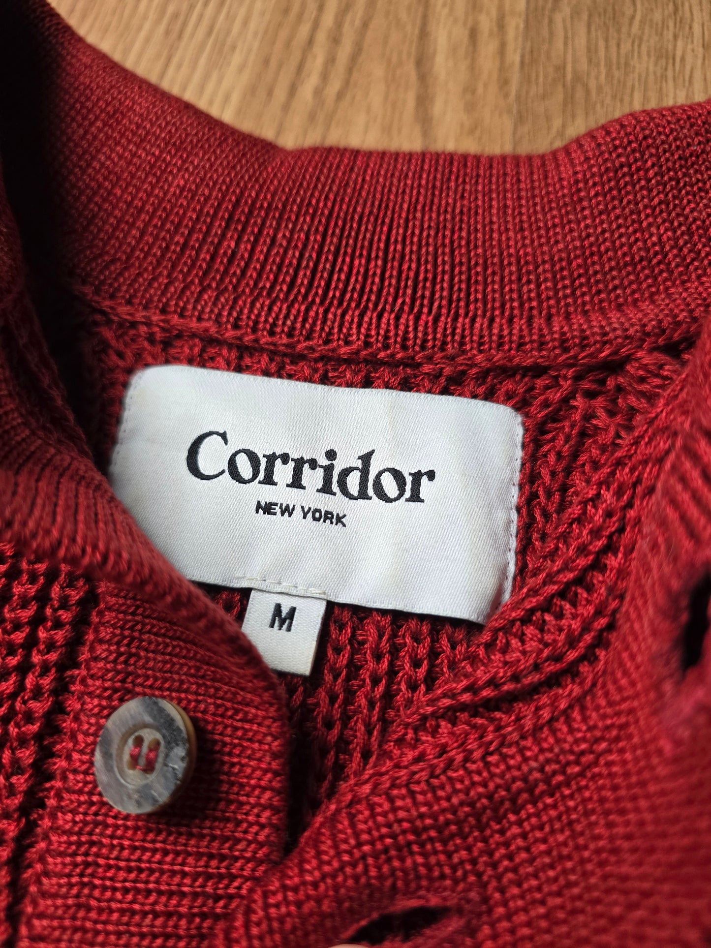 Corridor NYC Long Sleeve Slouchy Knit Polo Sweater (M/L)