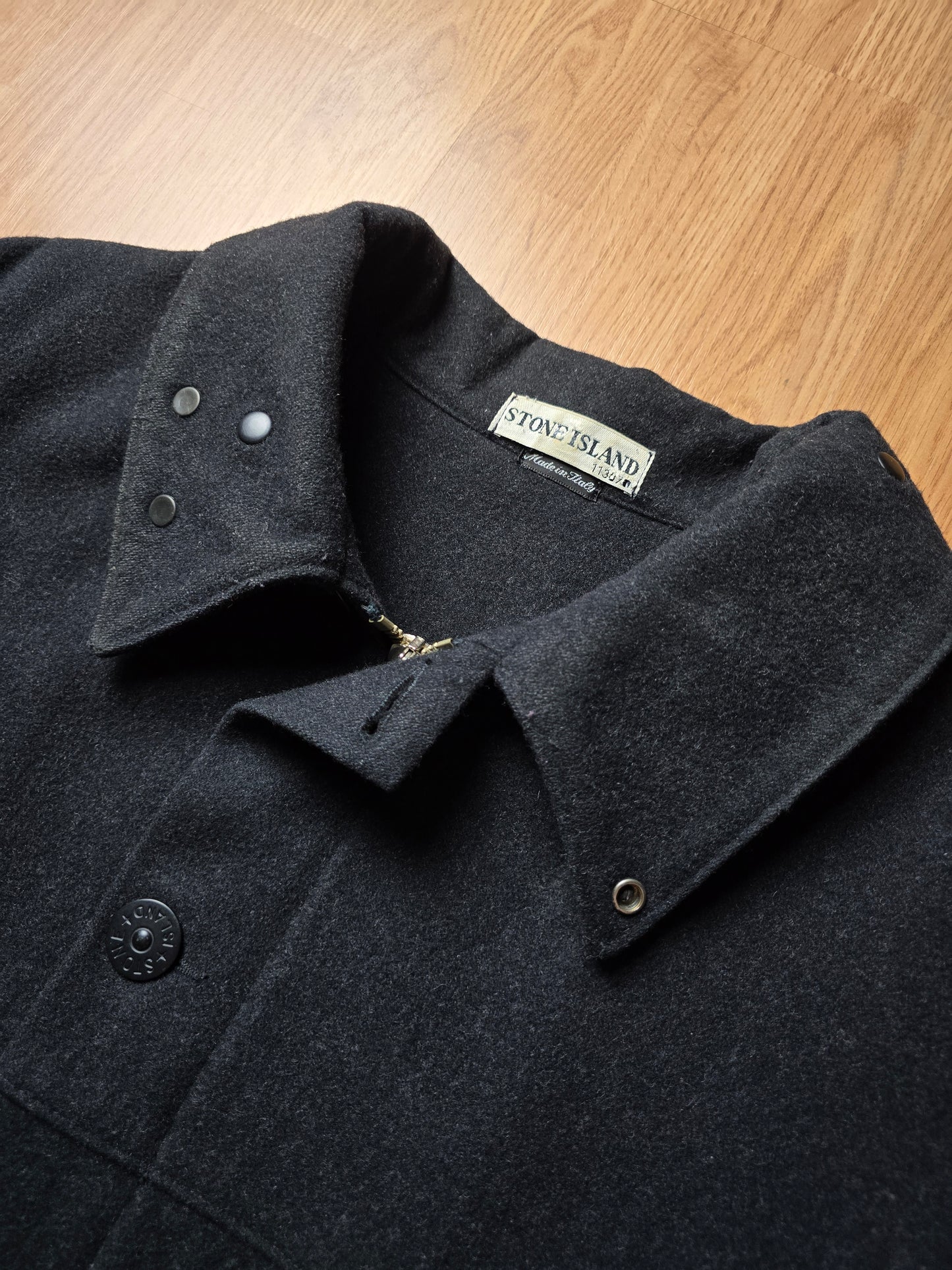 RARE STONE ISLAND AW00 MELANGE WOOL DECK JACKET (L)