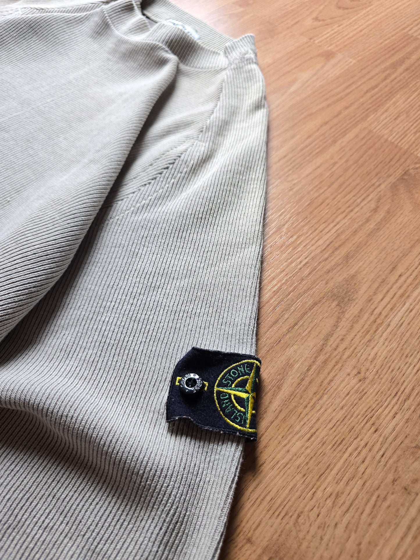 Vintage Stone Island 2001 Ribbed Cotton Sweater (XL)