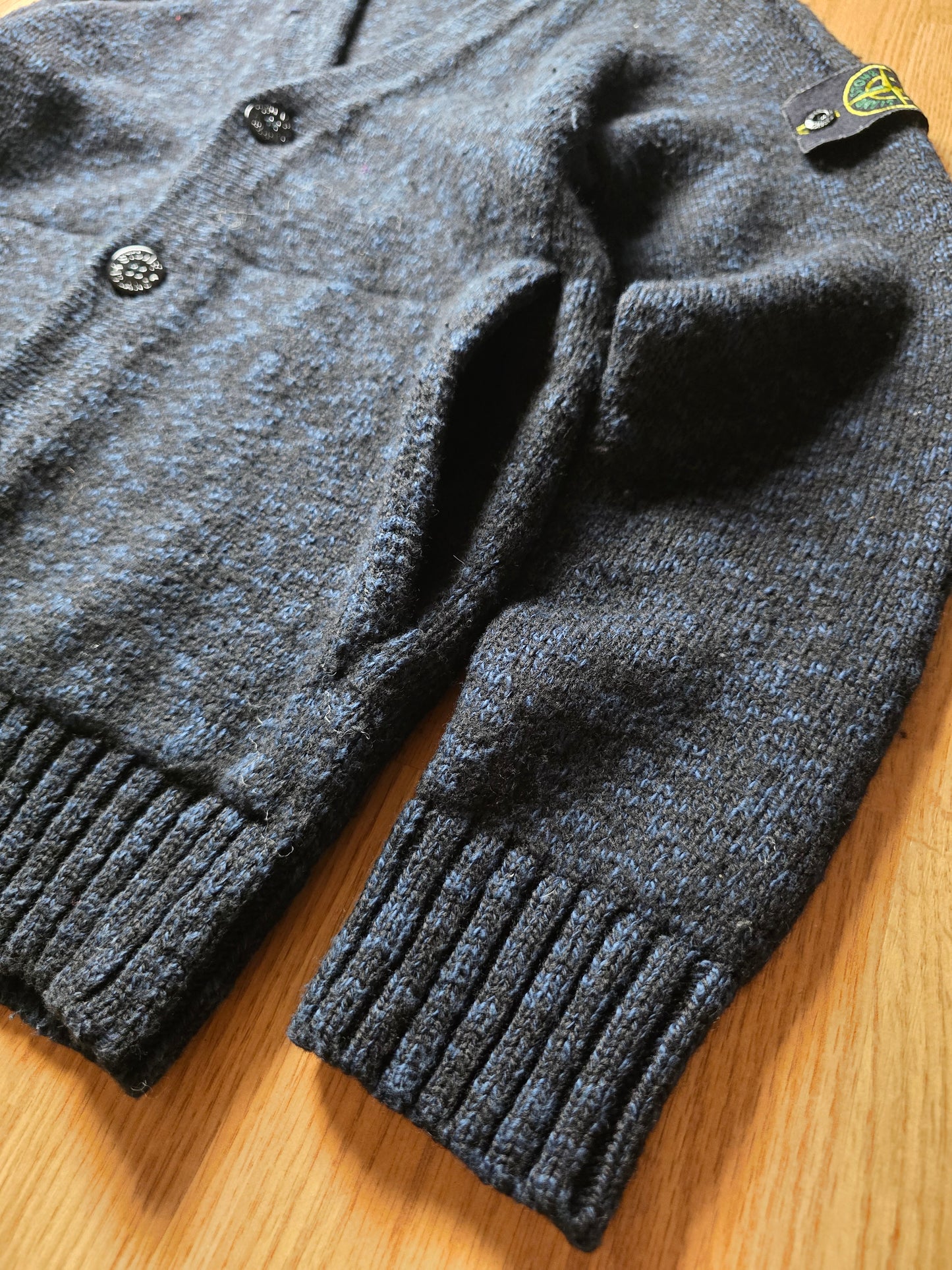 Stone Island Wool Blend Chunky Knit Button Cardigan (S)